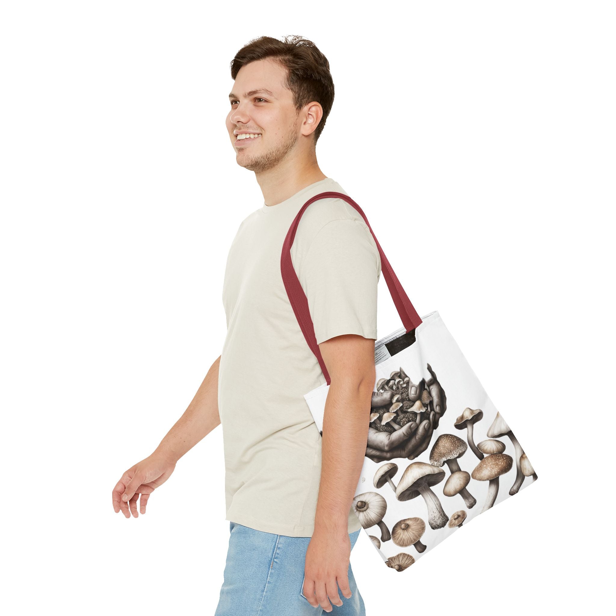👐 “Harvested by Hand” Mushroom Tote – Carry Nature’s Story 🍄