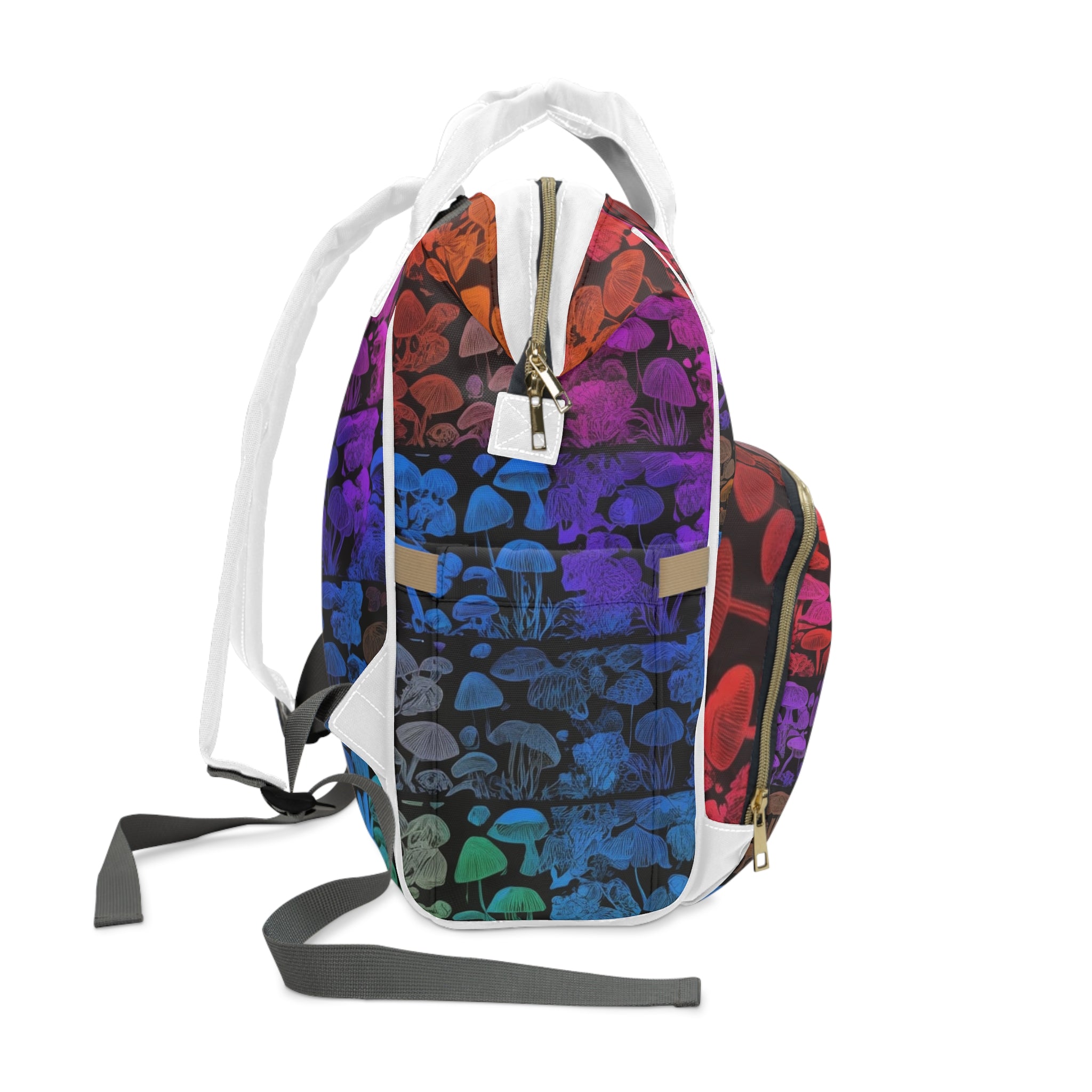 🍼🍄 “Spores & Sippy Cups” Diaper Backpack 🌈🧷