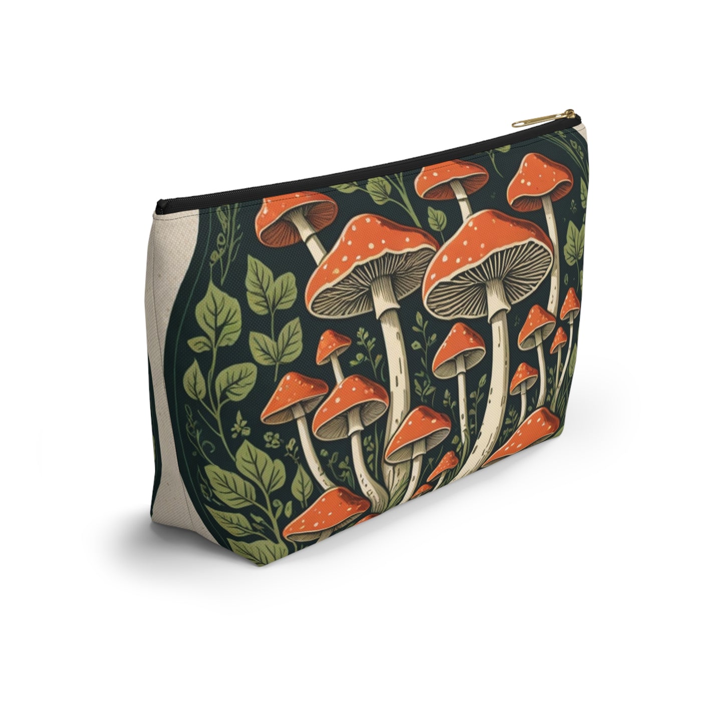 🍄 "Forest Keeper" Zipper Pouch – Where Earthy Elegance Meets Everyday Magic  Carry the forest with you—wherever you roam.