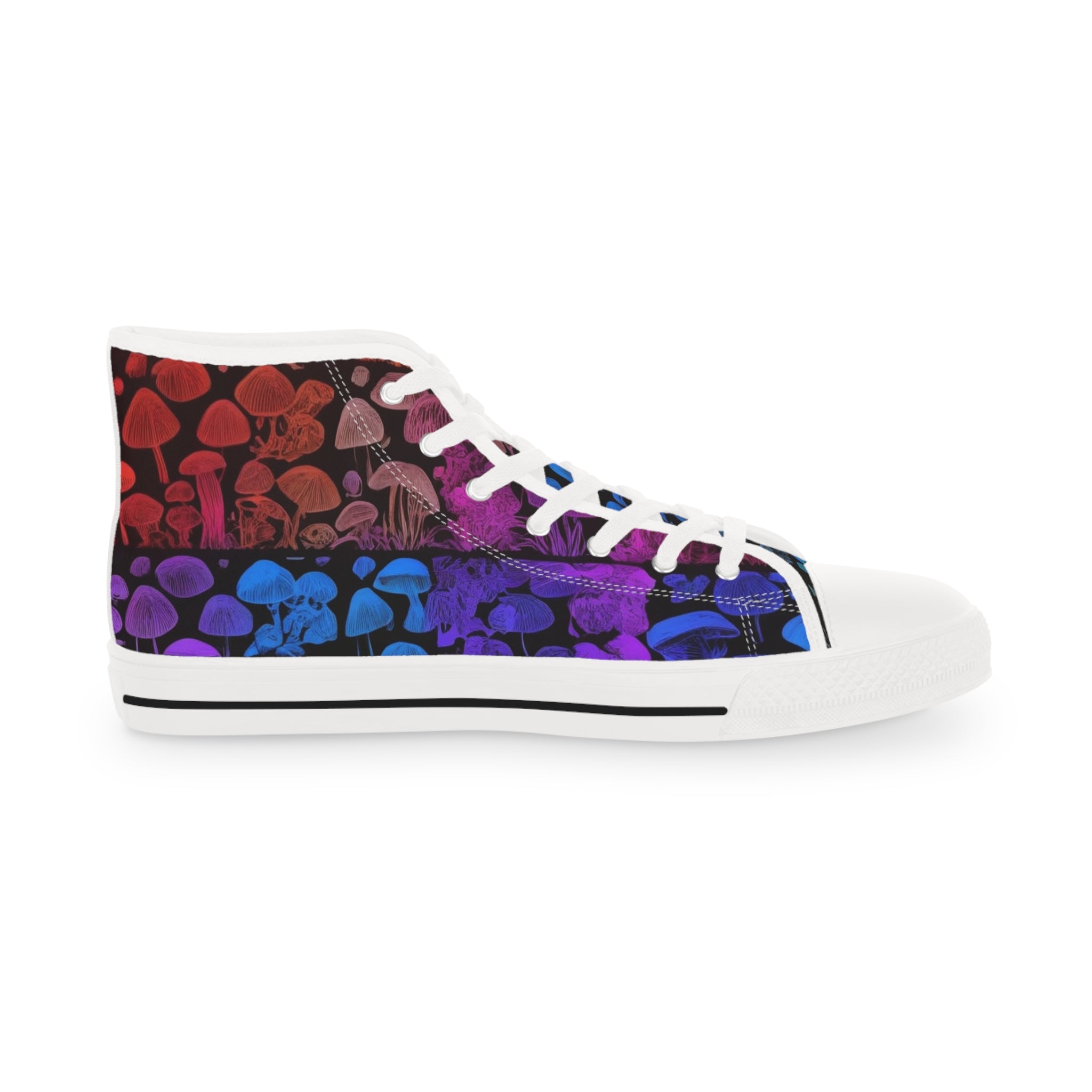 High Top Sneakers – Colorful Floral Gradient Print