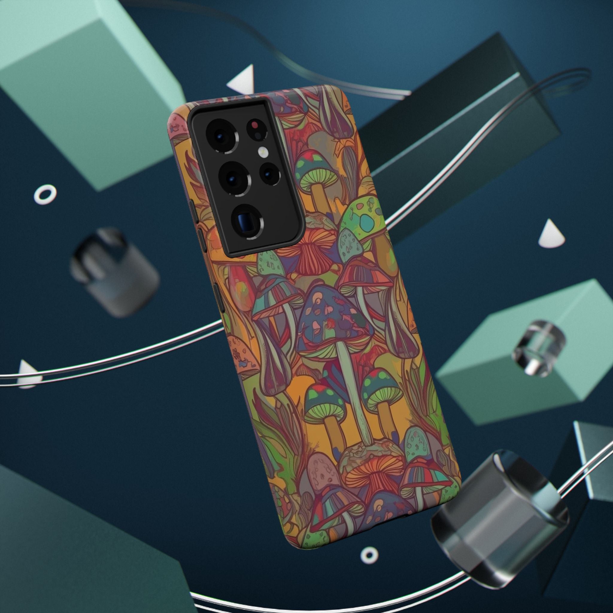 Mushroom Grove Impact-Resistant Case, Unique Phone Cover for Nature Lovers, Mushroom Art Gifts, Phone Accessories for Festivals, [...]