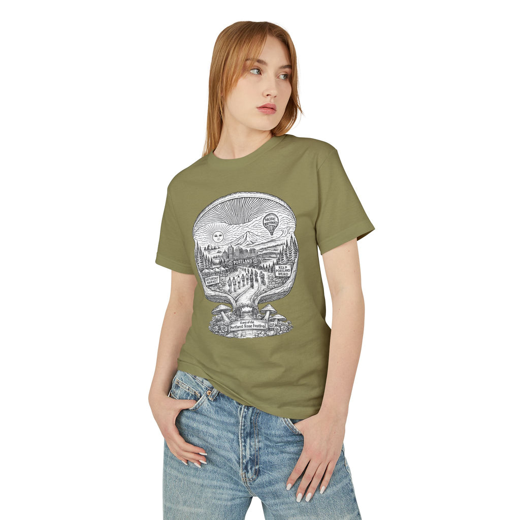 Portland Mushrooms Graphic Tee — Vintage Outdoor Nature T-Shirt
