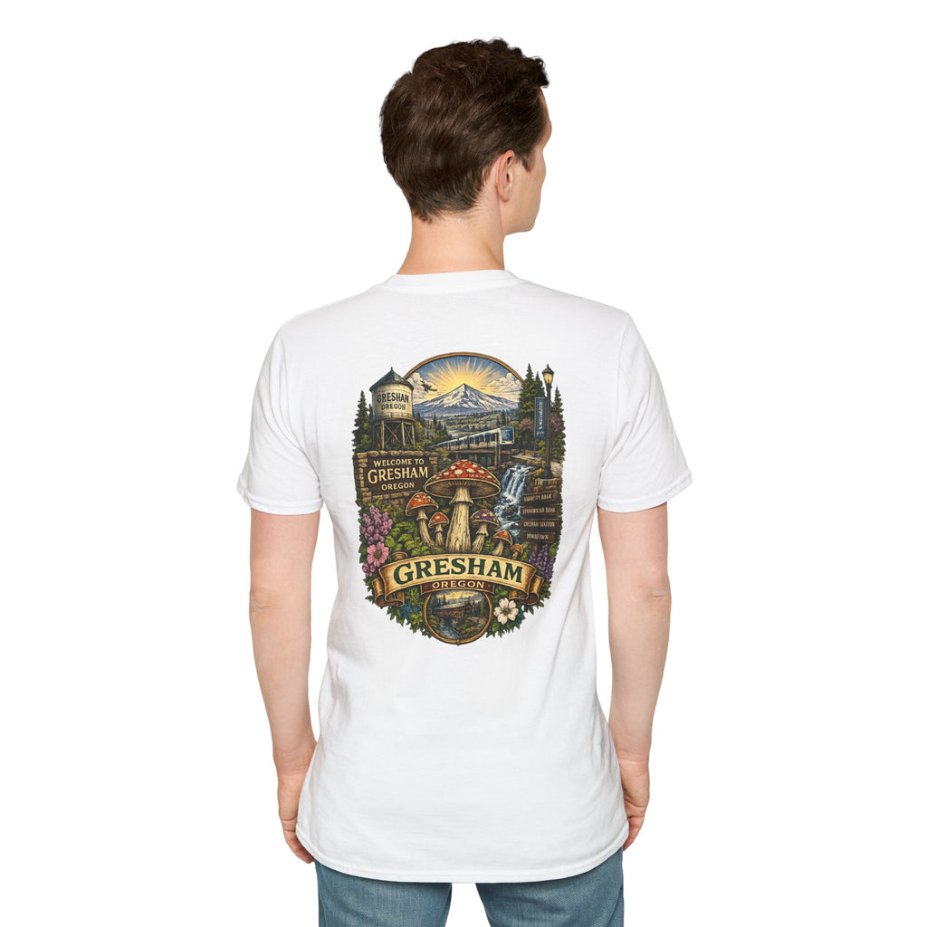 Psychedelic Mushroom Graphic T-Shirt — Red Amanita Illustration