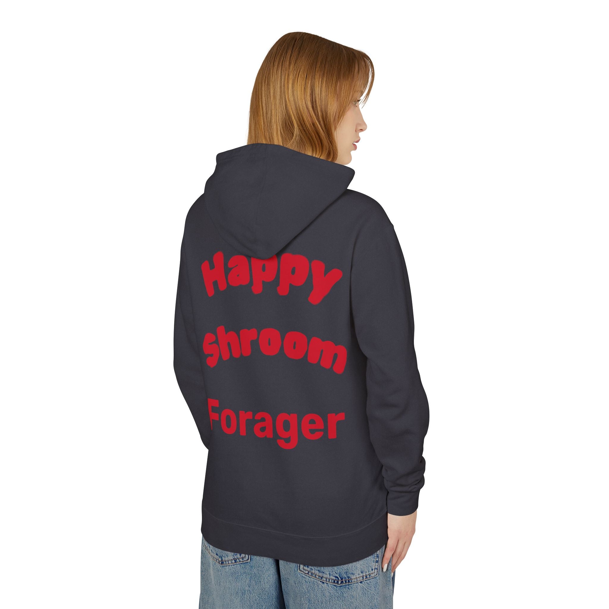 Mushroom Christmas Tree Hoodie — "Happy Shroom Forager" Holiday Pullover