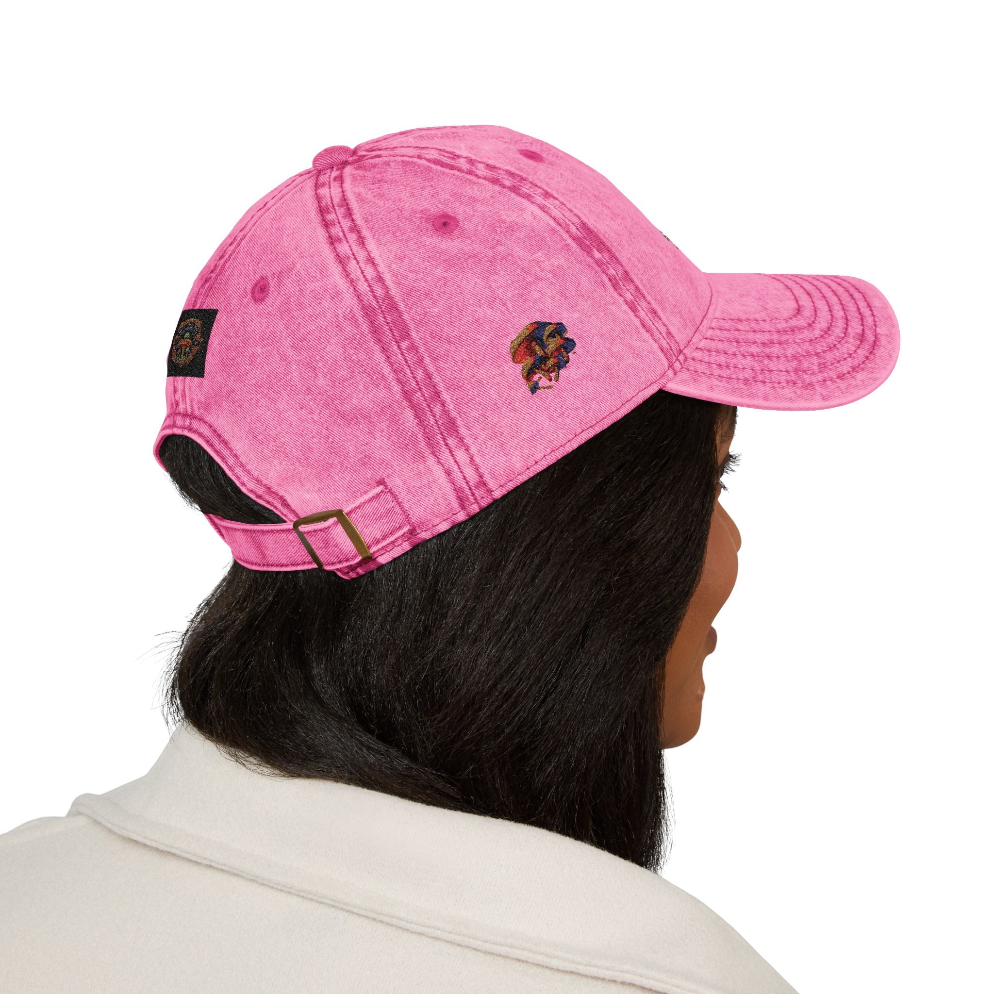 Vintage Embroidered Floral Cap — Retro Red Dad Hat