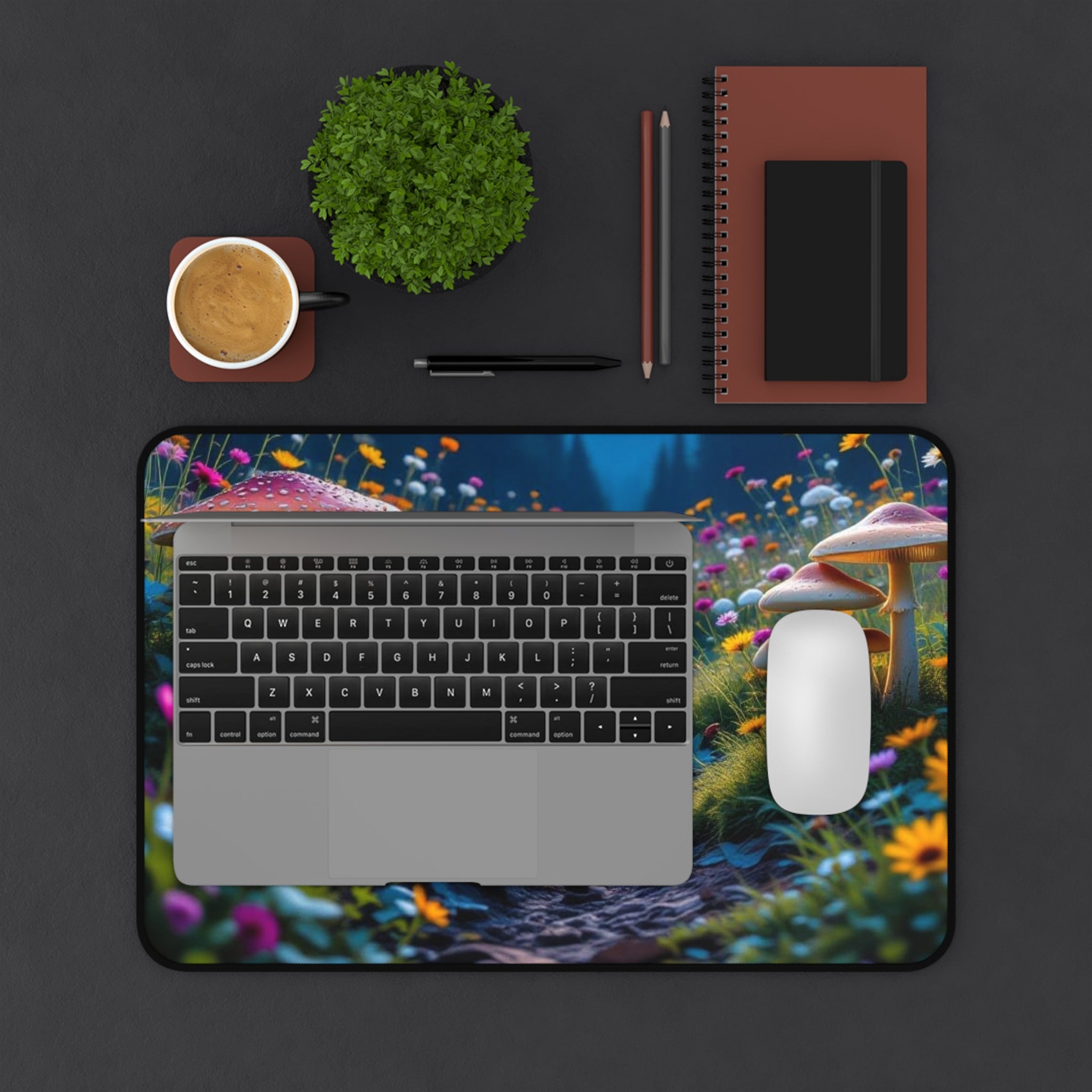 🍄 “Mystic Path” Mushroom Garden Mouse Pad – Make Every Click Magical