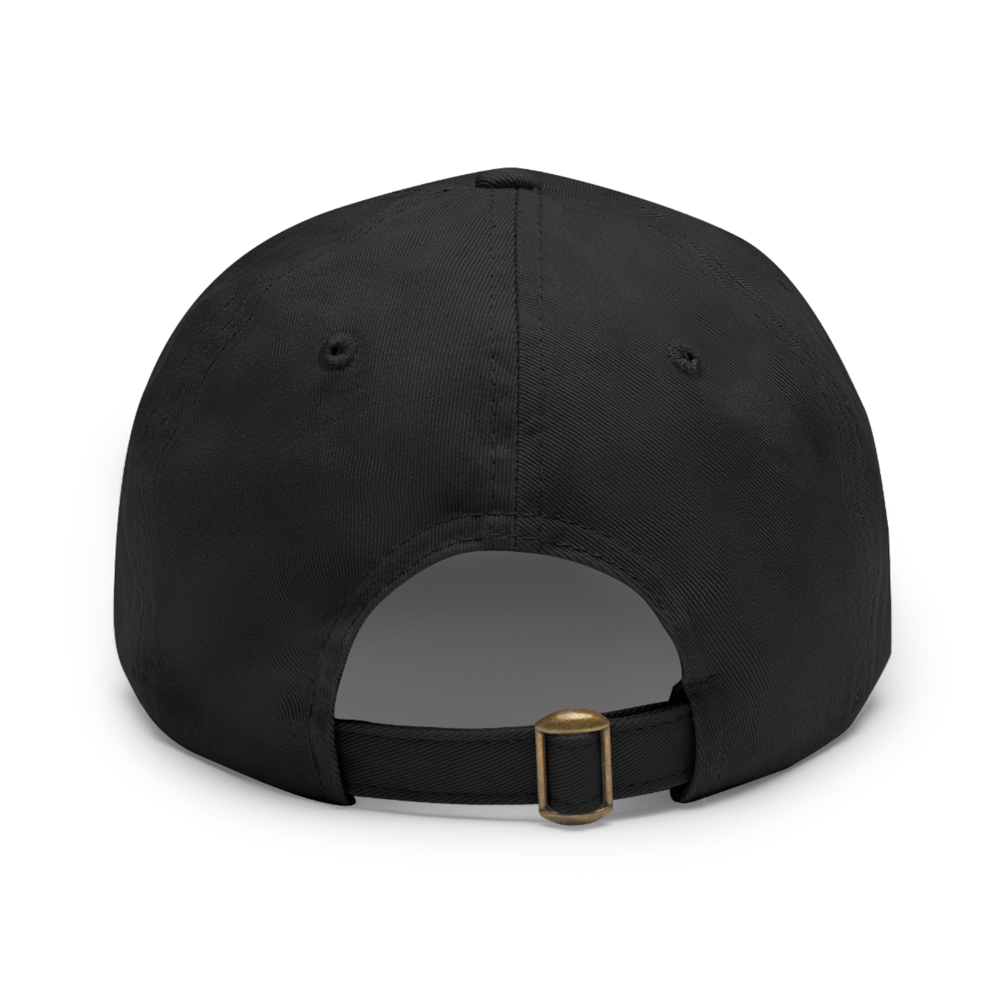 Mushroom Patch Dad Hat — Colorful Psychedelic Fungi Leather Patch Cap