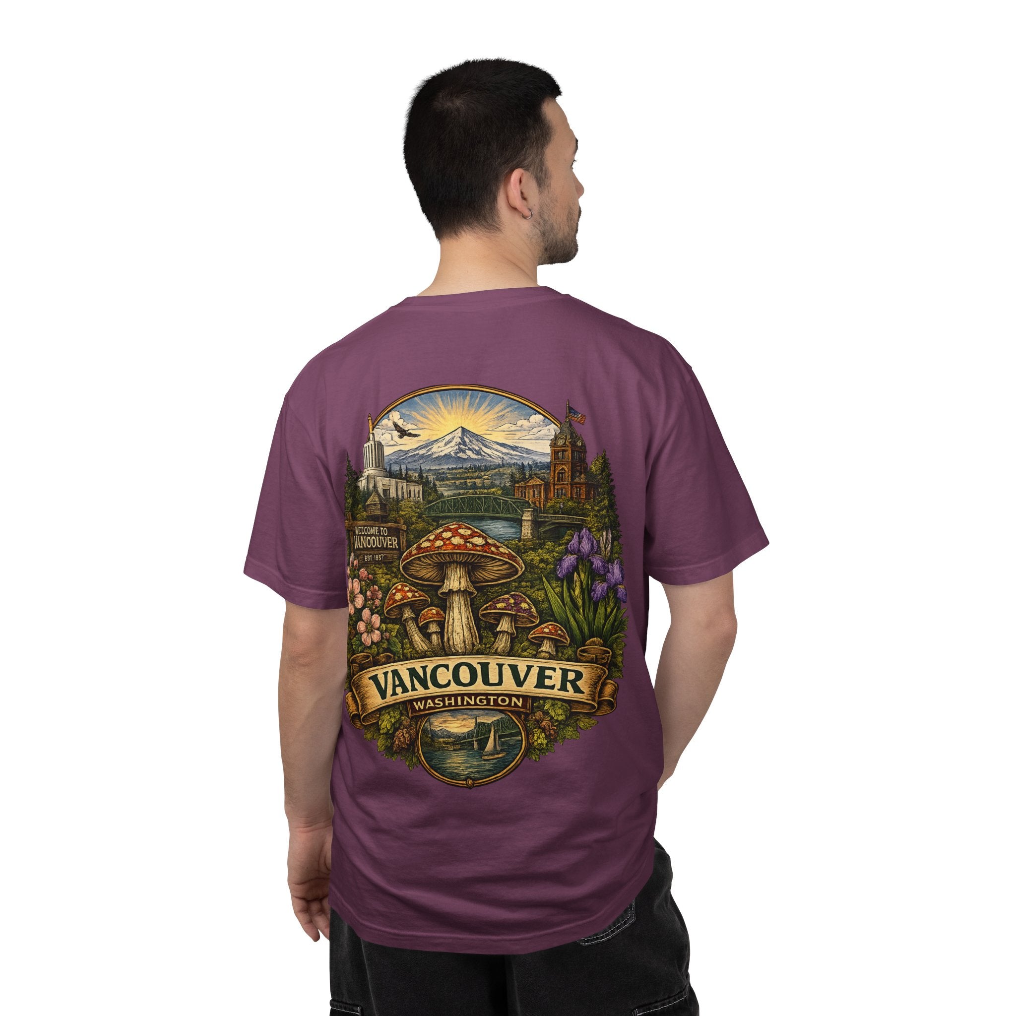 Lake Oswego Mushroom T-Shirt — Vintage Nature & Psychedelic Fungi Design