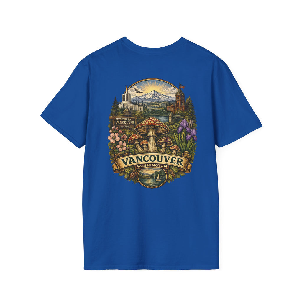 Mushroom Illustration T-Shirt – Vintage Red Toadstool Graphic