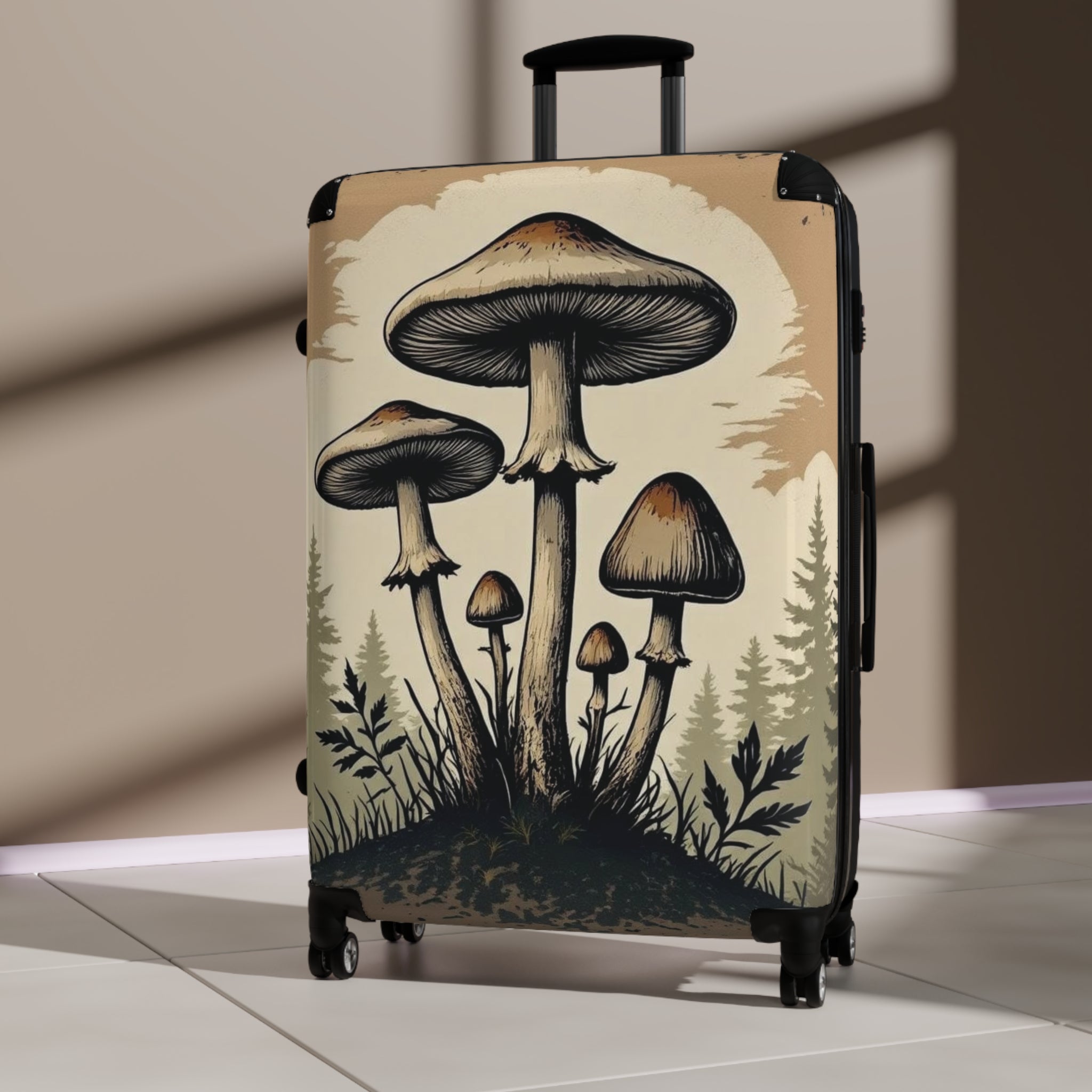 Suitcase: Mushroom Forest Suitcase – Botanical Travel Carry-On