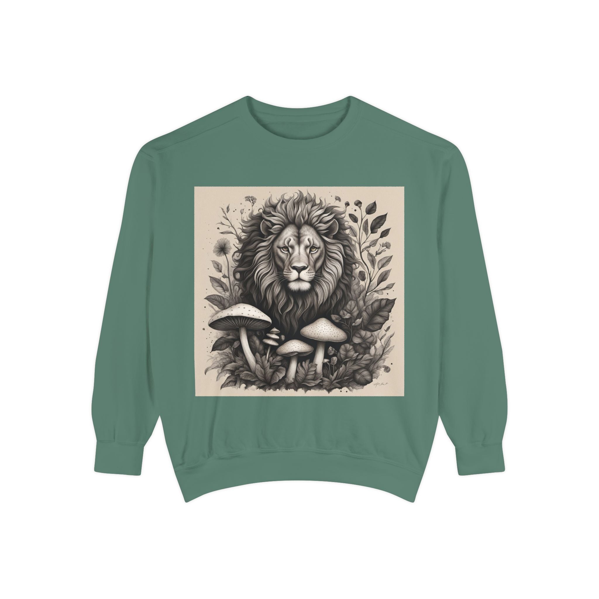 🦁 Lionheart & Shrooms Sweatshirt – Wear the Wild Within 🍄