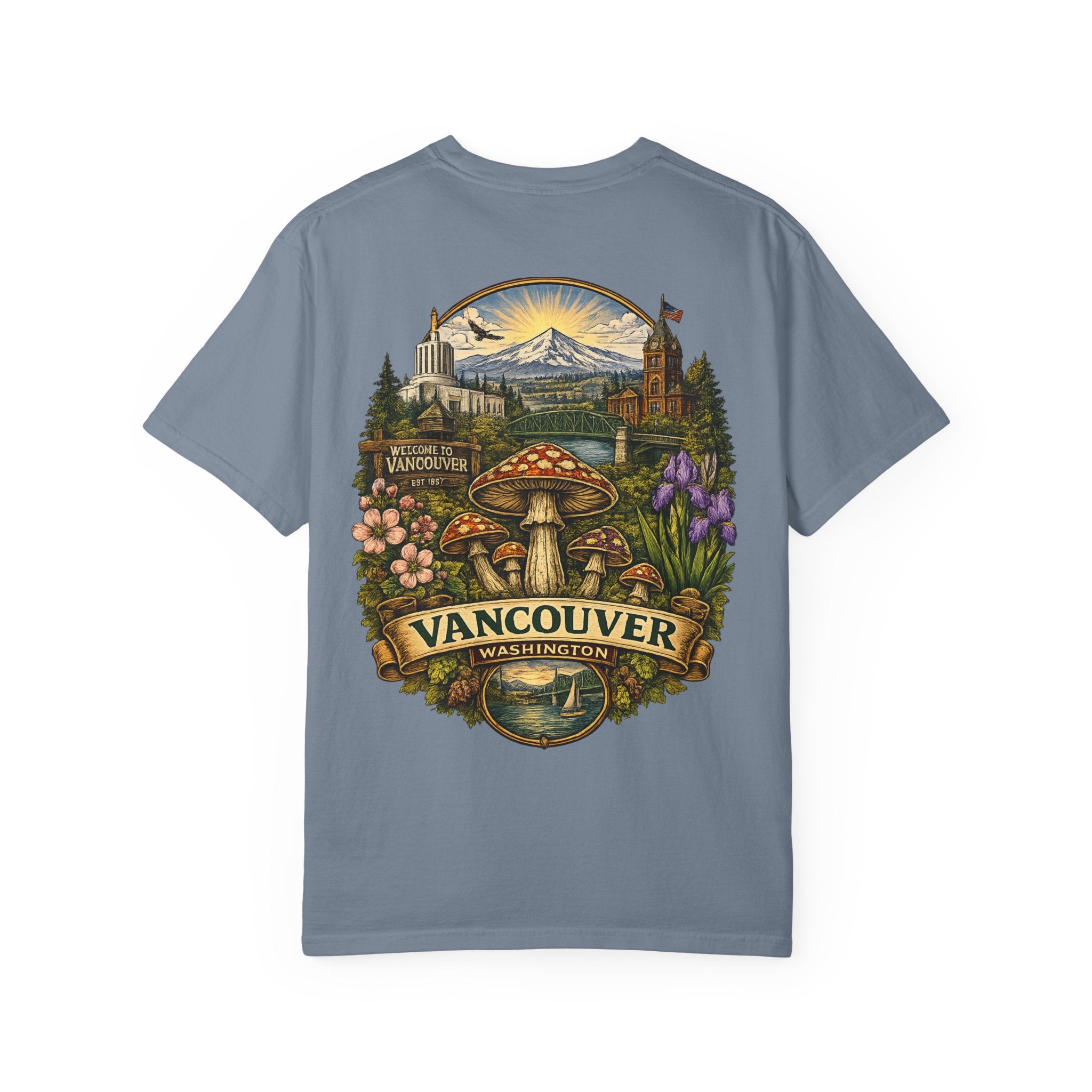 Lake Oswego Mushroom T-Shirt — Vintage Nature & Psychedelic Fungi Design