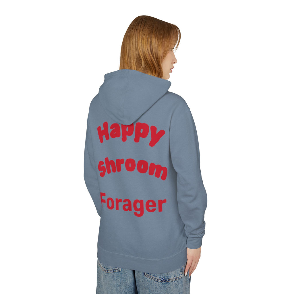 Mushroom Christmas Tree Hoodie — "Happy Shroom Forager" Holiday Pullover