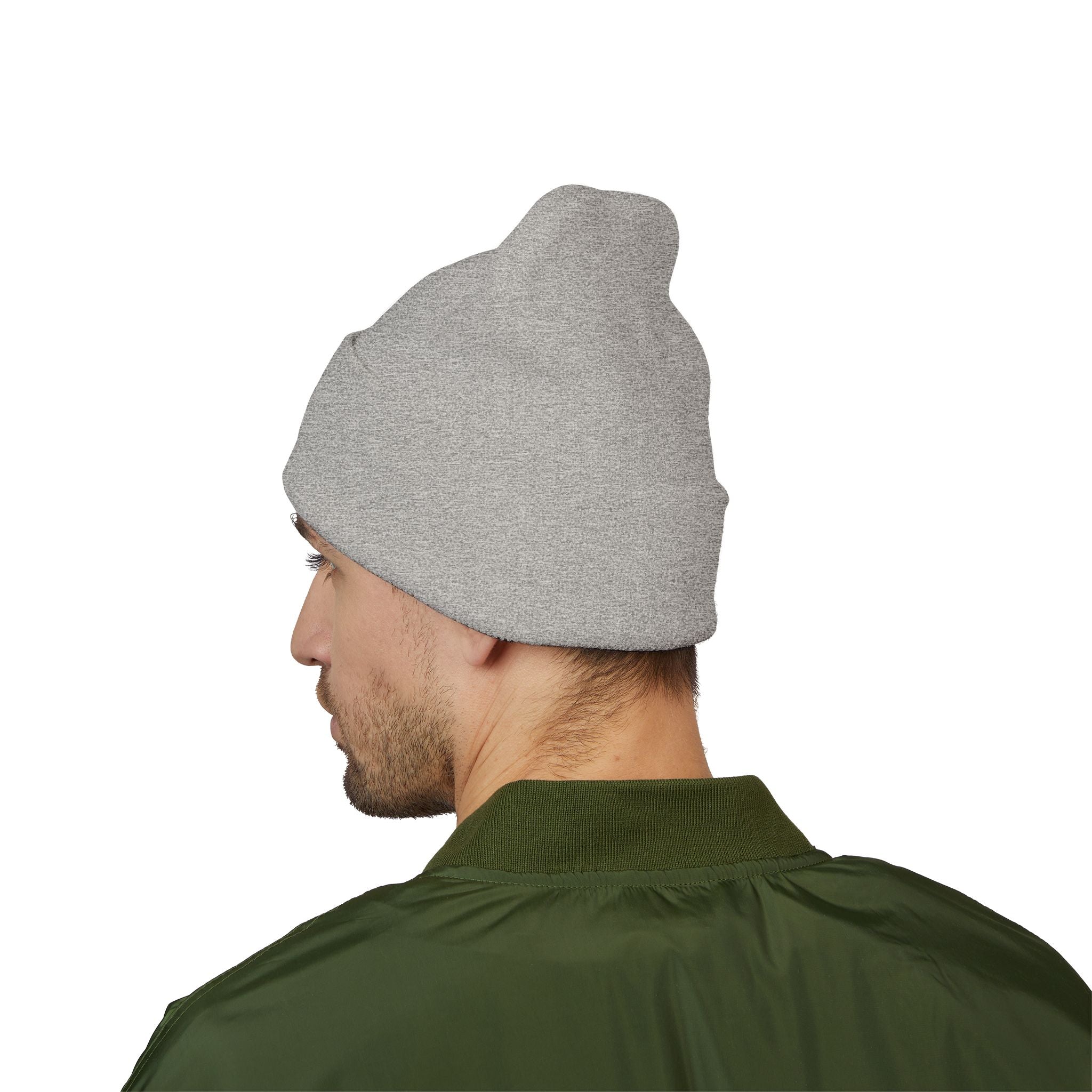 Beanie: Embroidered Colorful Mushroom Beanie — Cute Cuffed Knit Hat