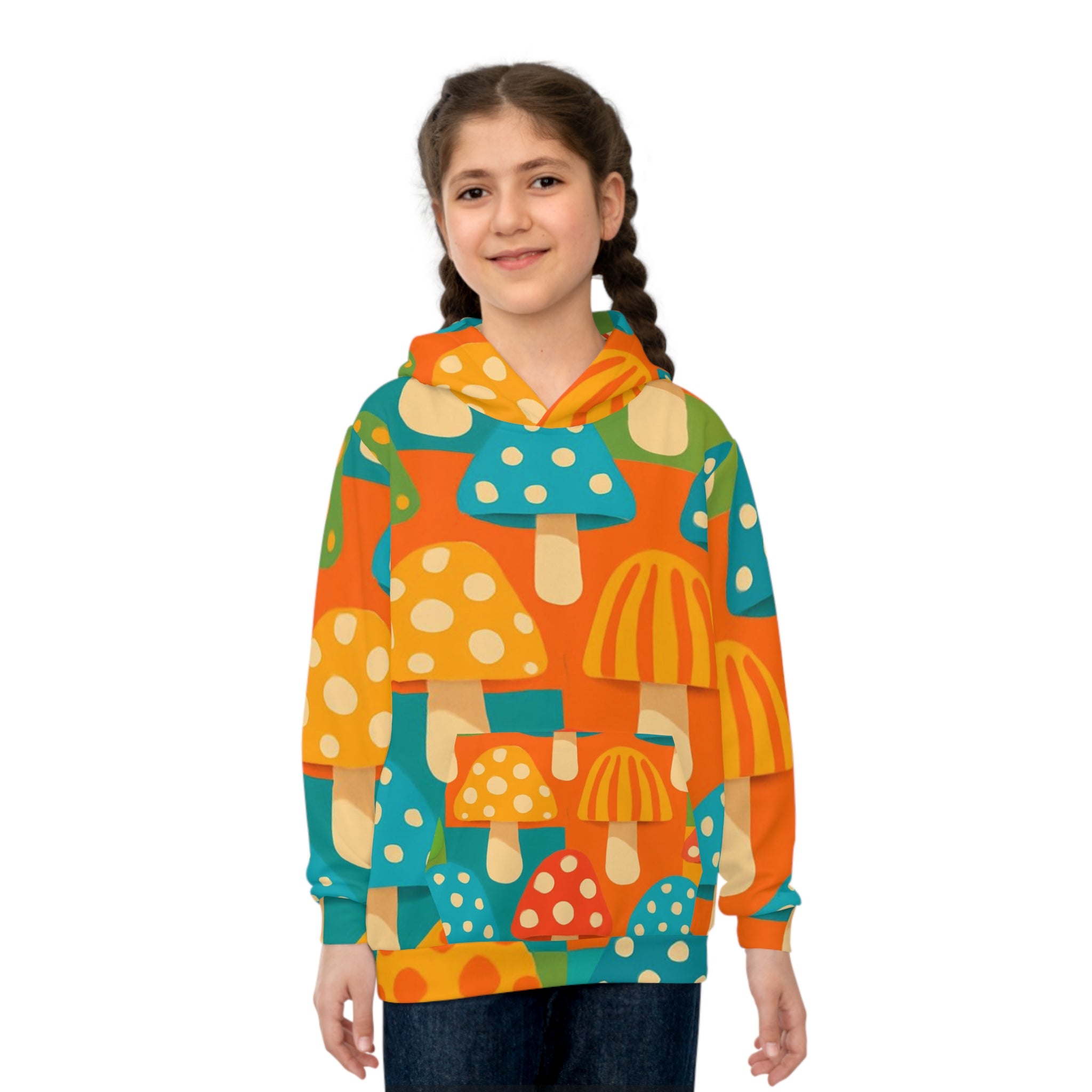 🍄🌟 Playful Shroom Pop Hoodie 🌈✨