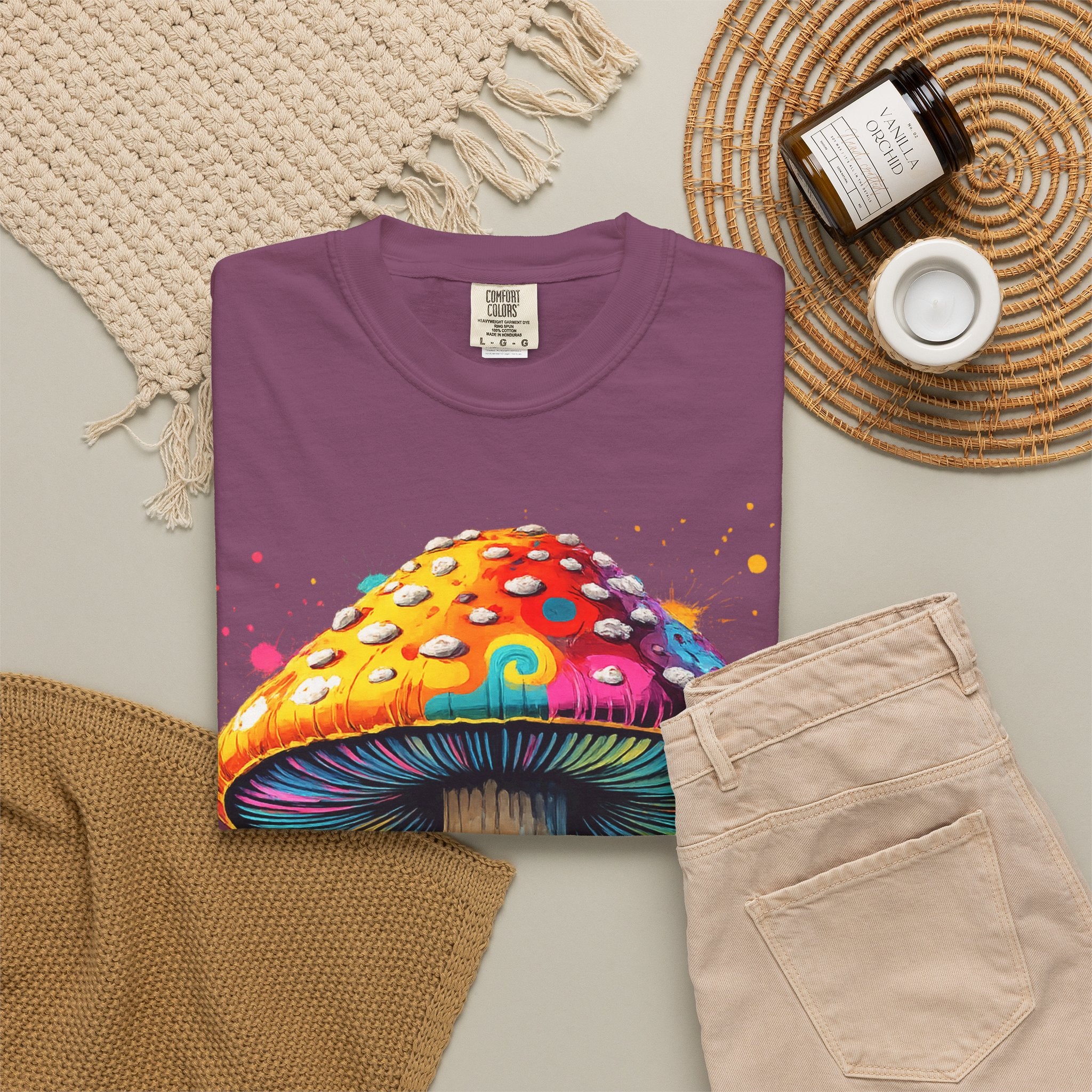 Lake Oswego Mushroom T-Shirt — Vintage Nature & Psychedelic Fungi Design