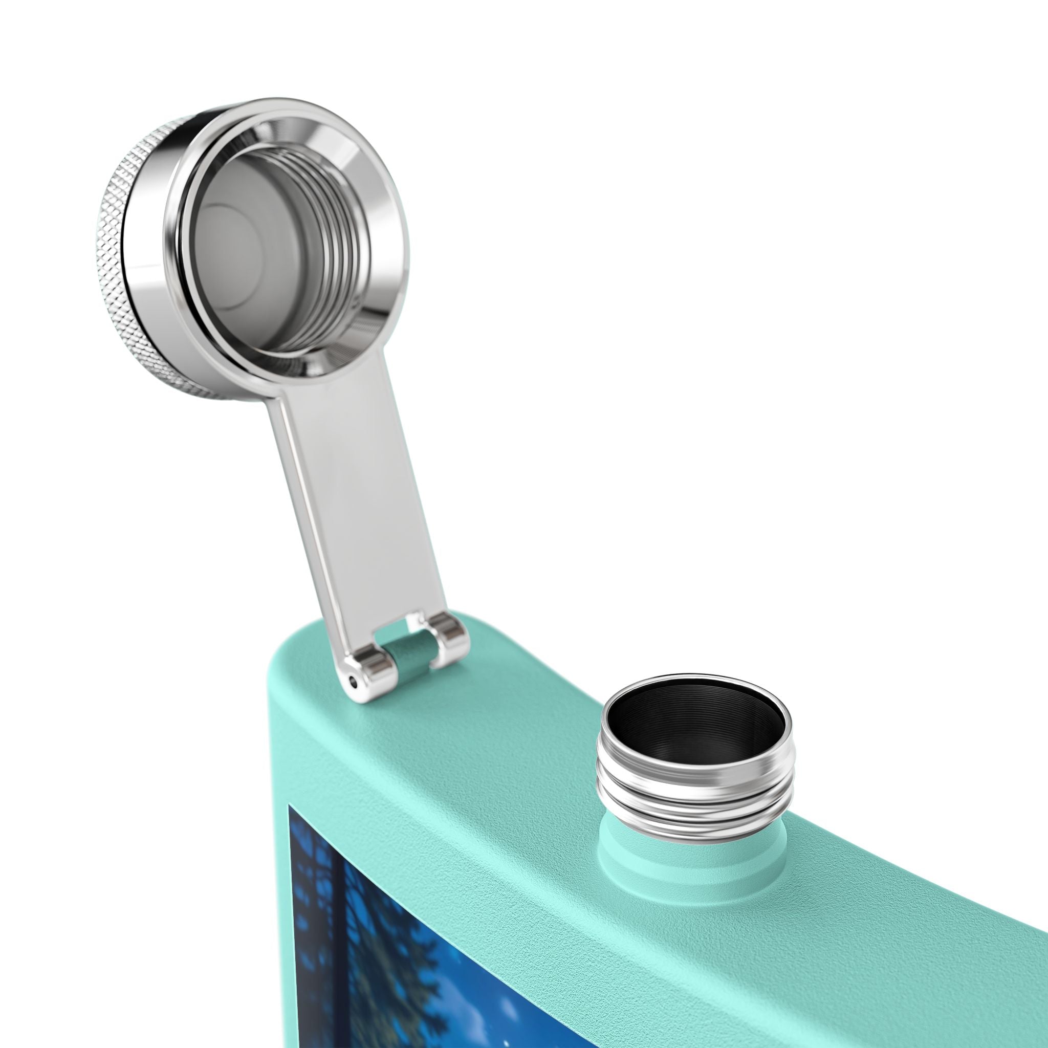 🌲 Moonlit Grove Stainless Steel Flask – Sip with a Side of Magic 🍄🌕