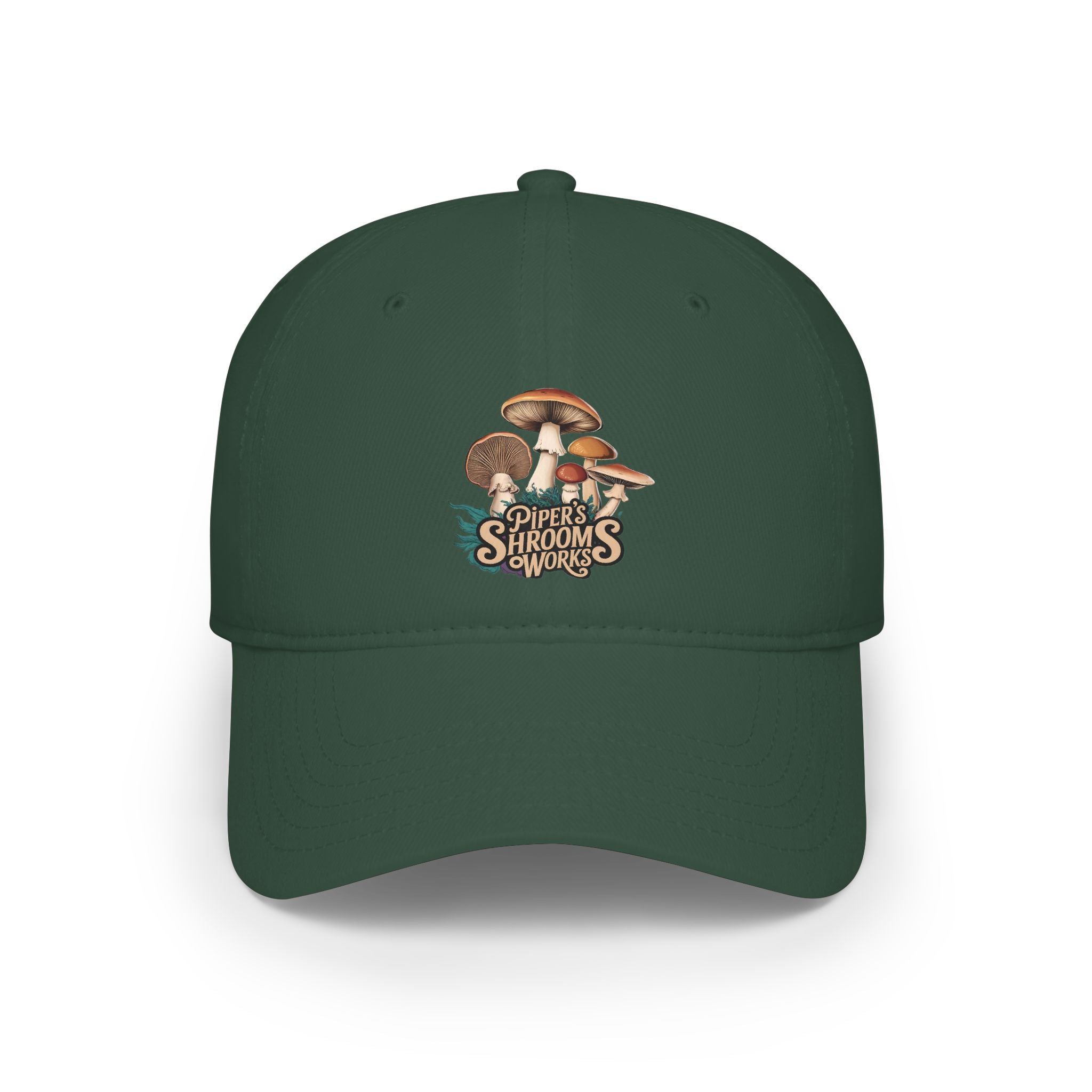 Mushroom Lovers Low Profile Baseball Cap — 'Shroom Squad' Vintage Fungi Design