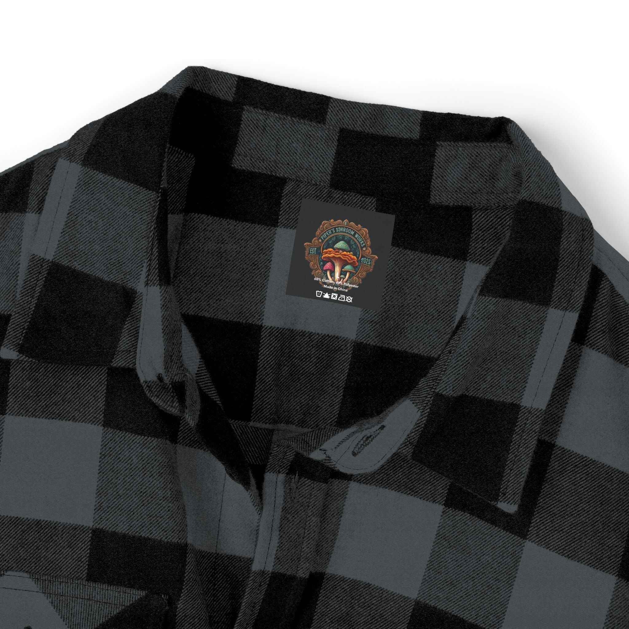 Portland Mushroom Flannel Shirt — Vintage Forest Plaid Button-Up