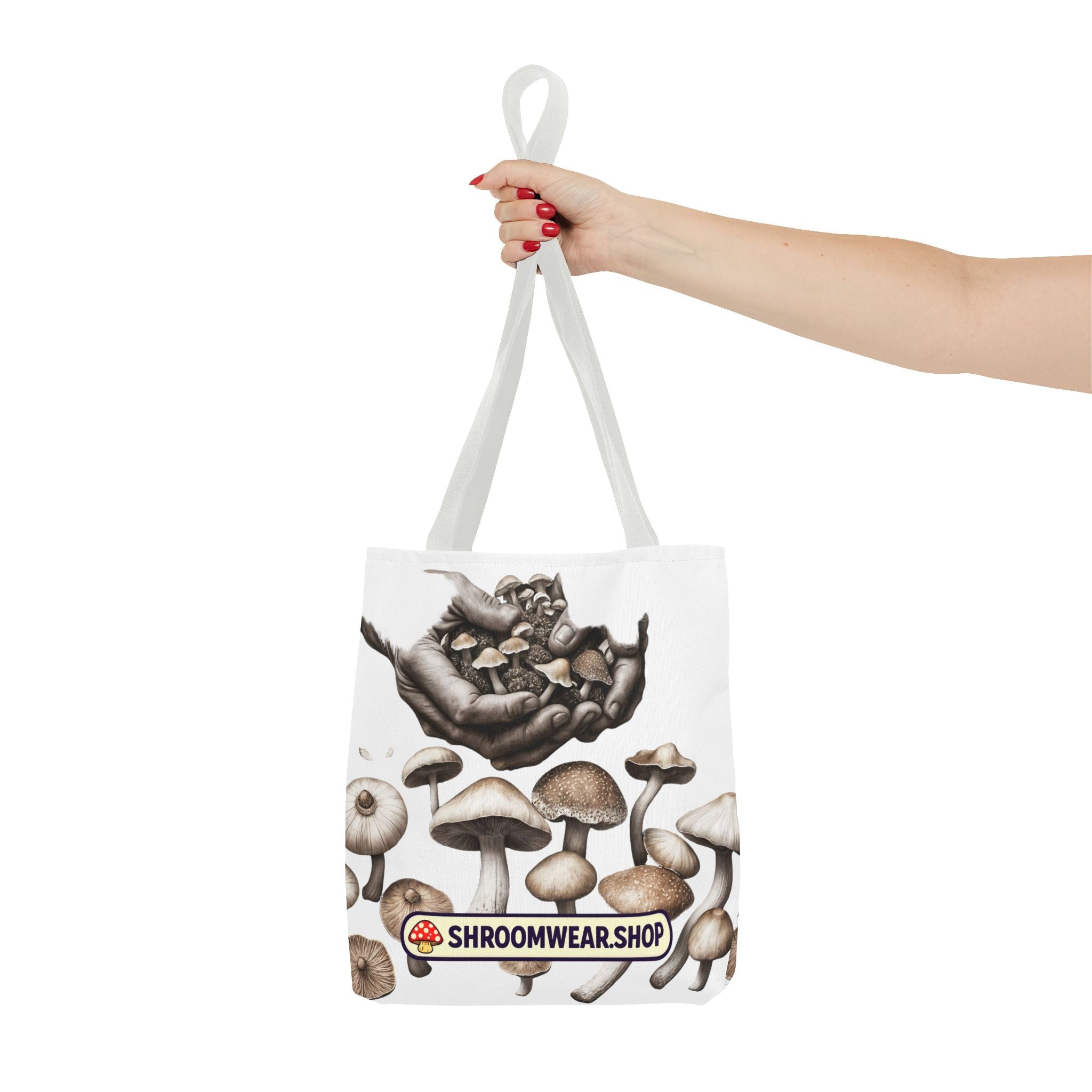 Tote Bag: Mushroom Tote Bag — Hand-Harvested Fungi Illustration Tote