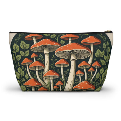 🍄 "Forest Keeper" Zipper Pouch – Where Earthy Elegance Meets Everyday Magic  Carry the forest with you—wherever you roam.