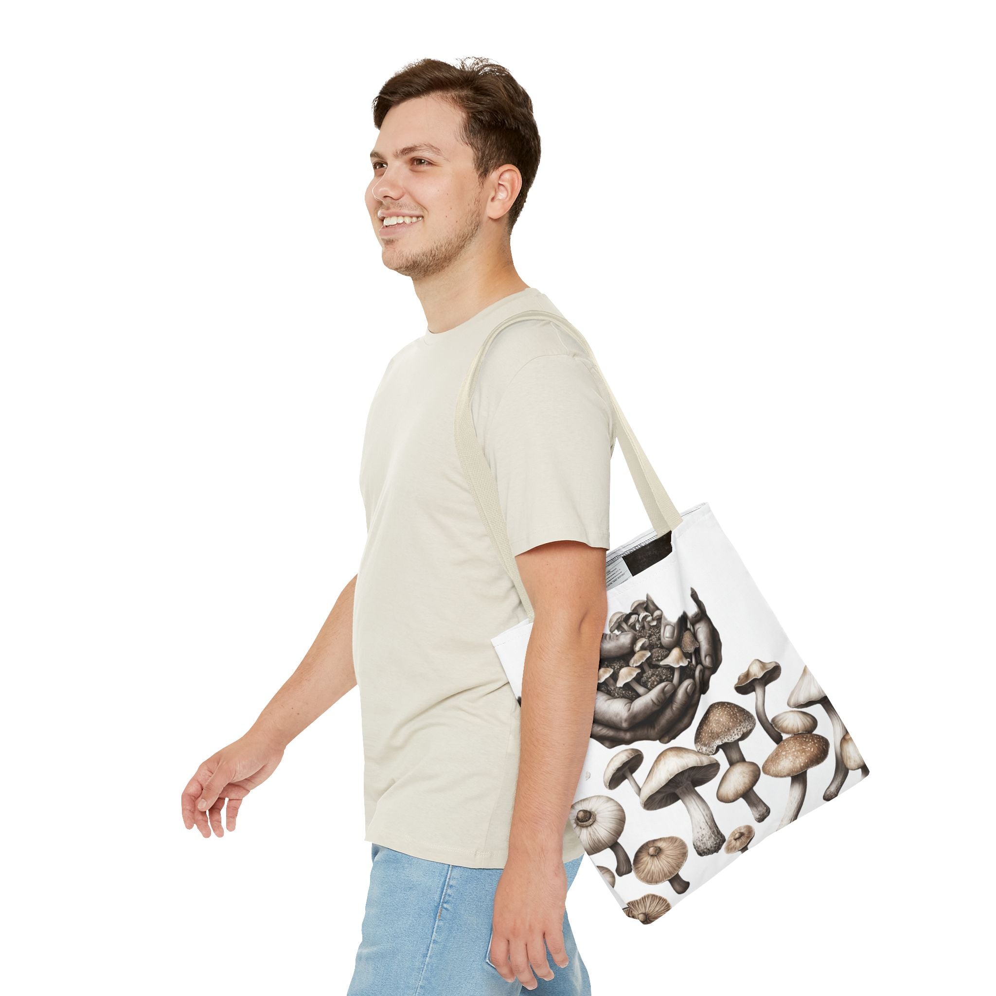 👐 “Harvested by Hand” Mushroom Tote – Carry Nature’s Story 🍄