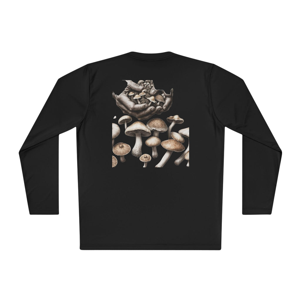 Vancouver Nature Long Sleeve Tee — Scenic Mountains & Mushroom Art