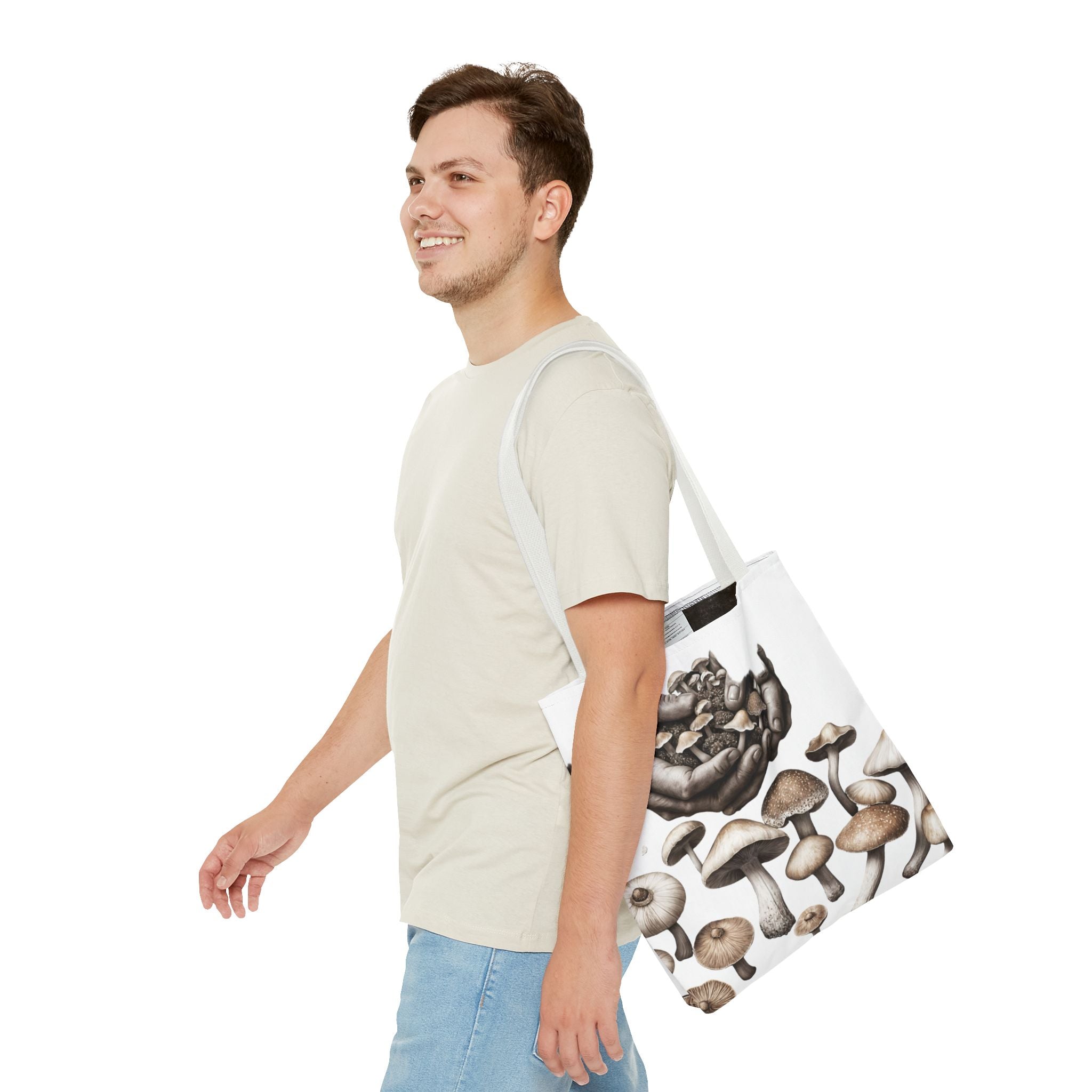 👐 “Harvested by Hand” Mushroom Tote – Carry Nature’s Story 🍄