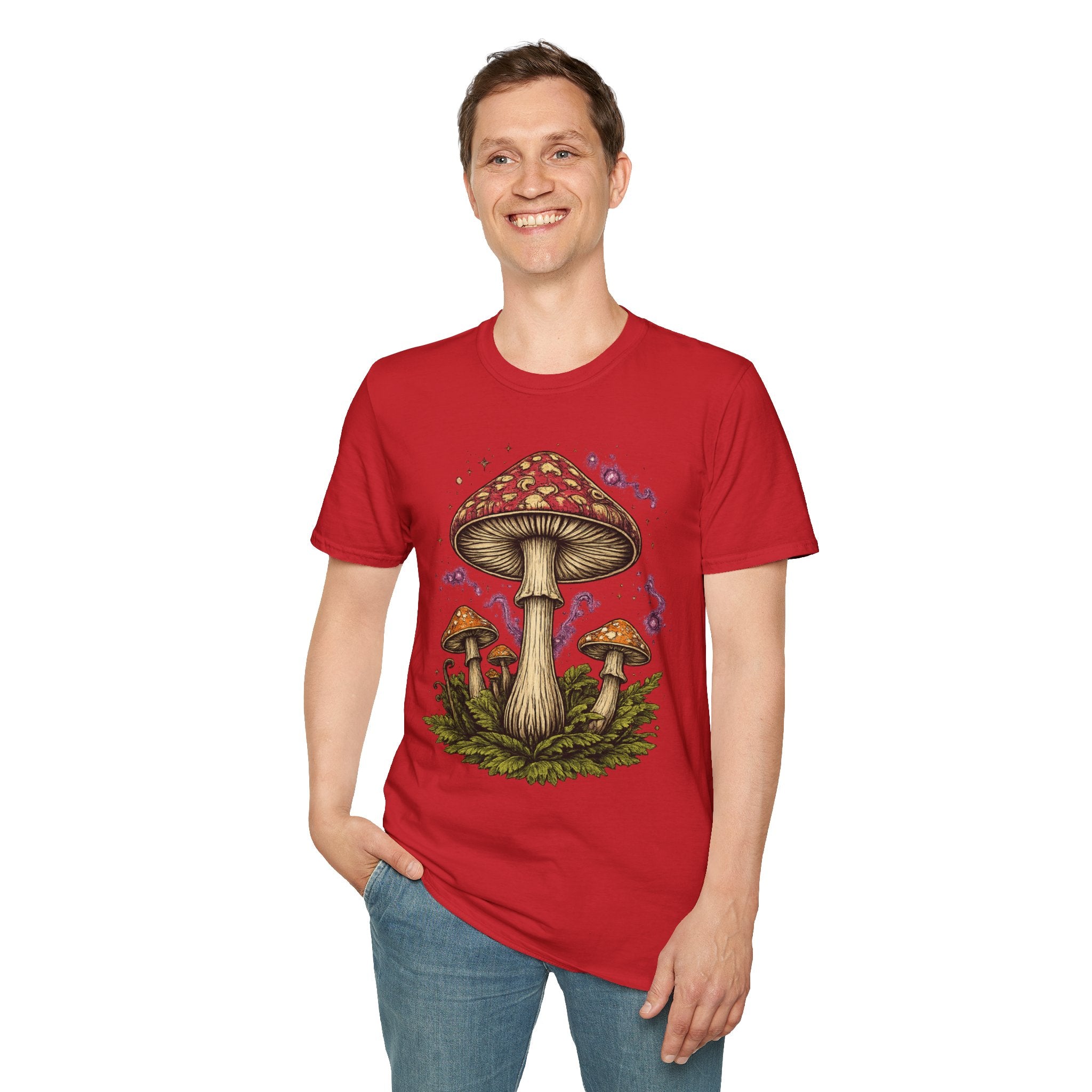 Mushroom Magic T-Shirt — Vintage Red Toadstool Illustration