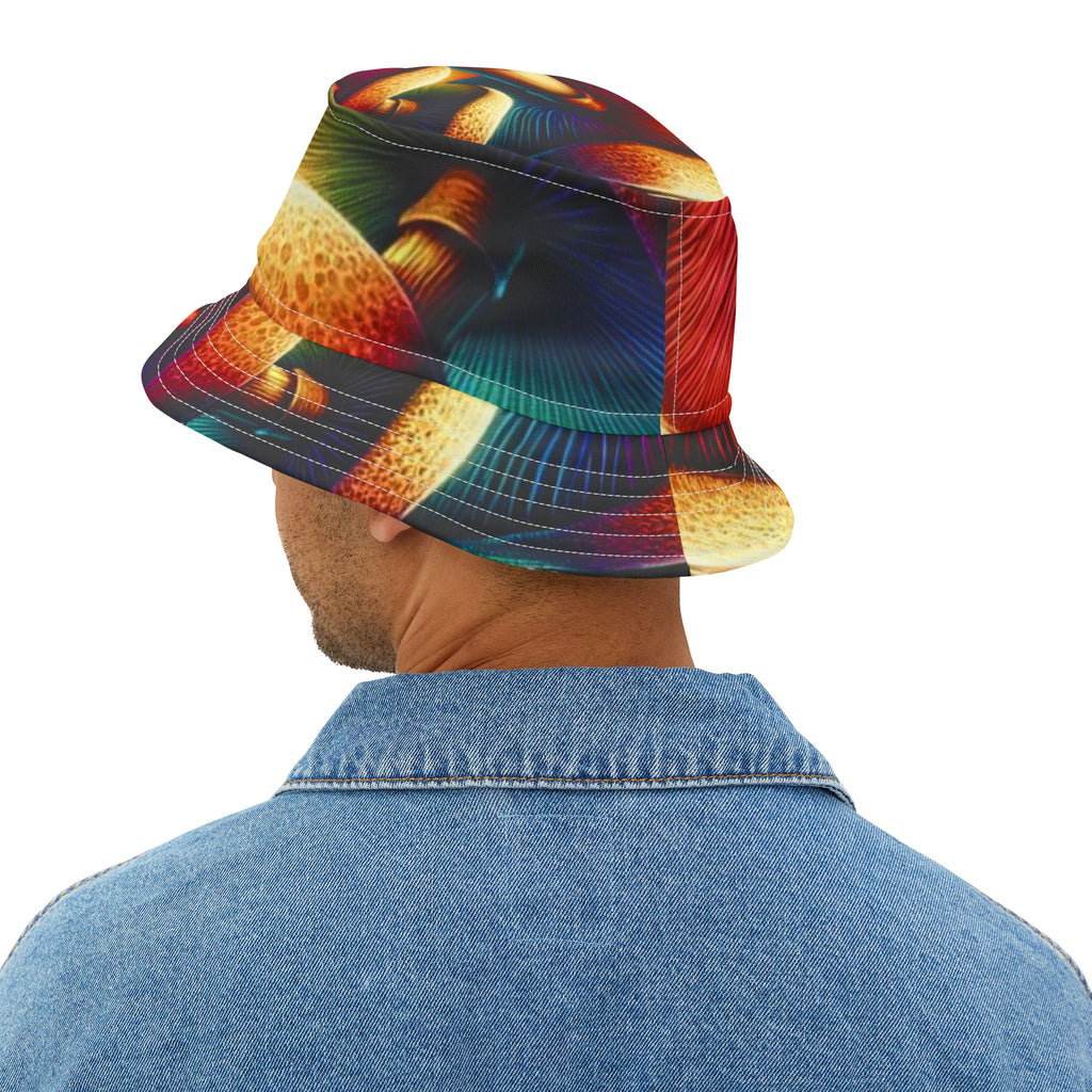 Abstract Floral Sunset Bucket Hat