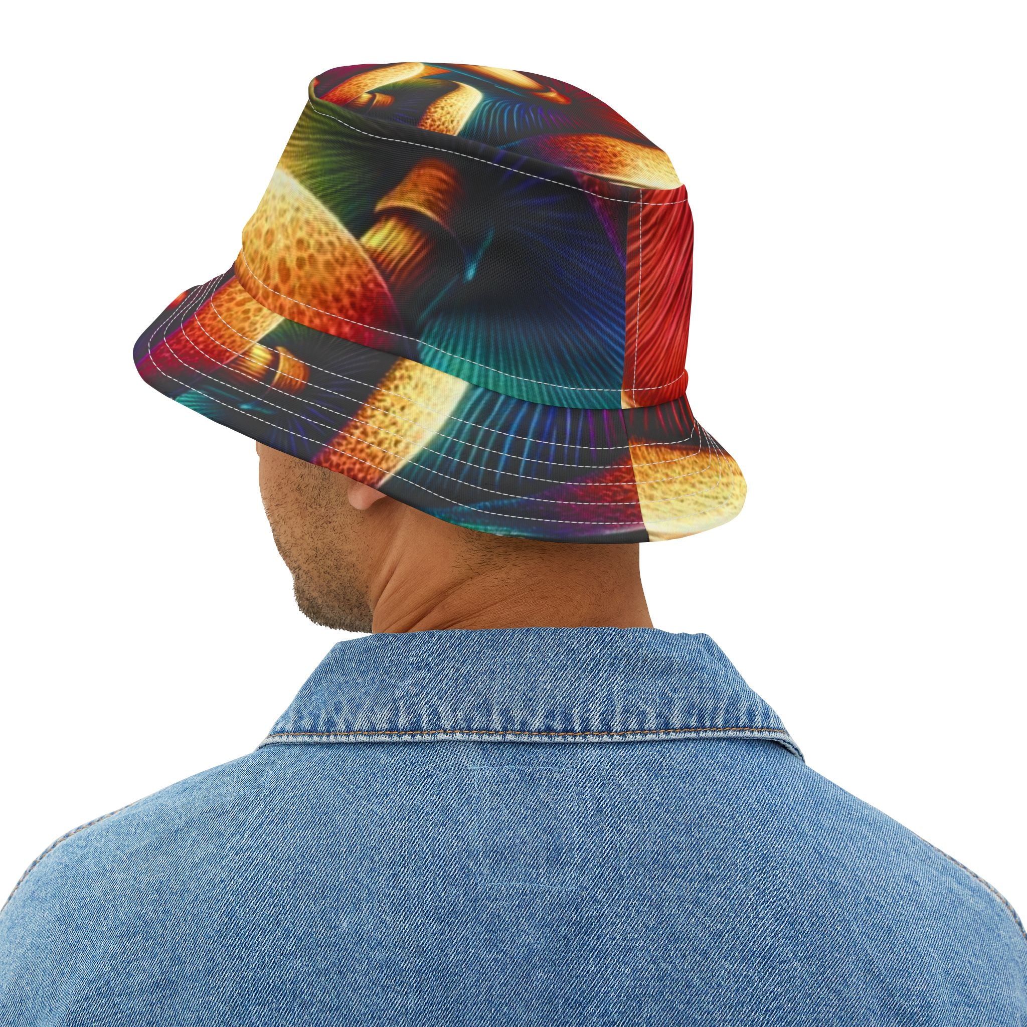 Abstract Floral Sunset Bucket Hat