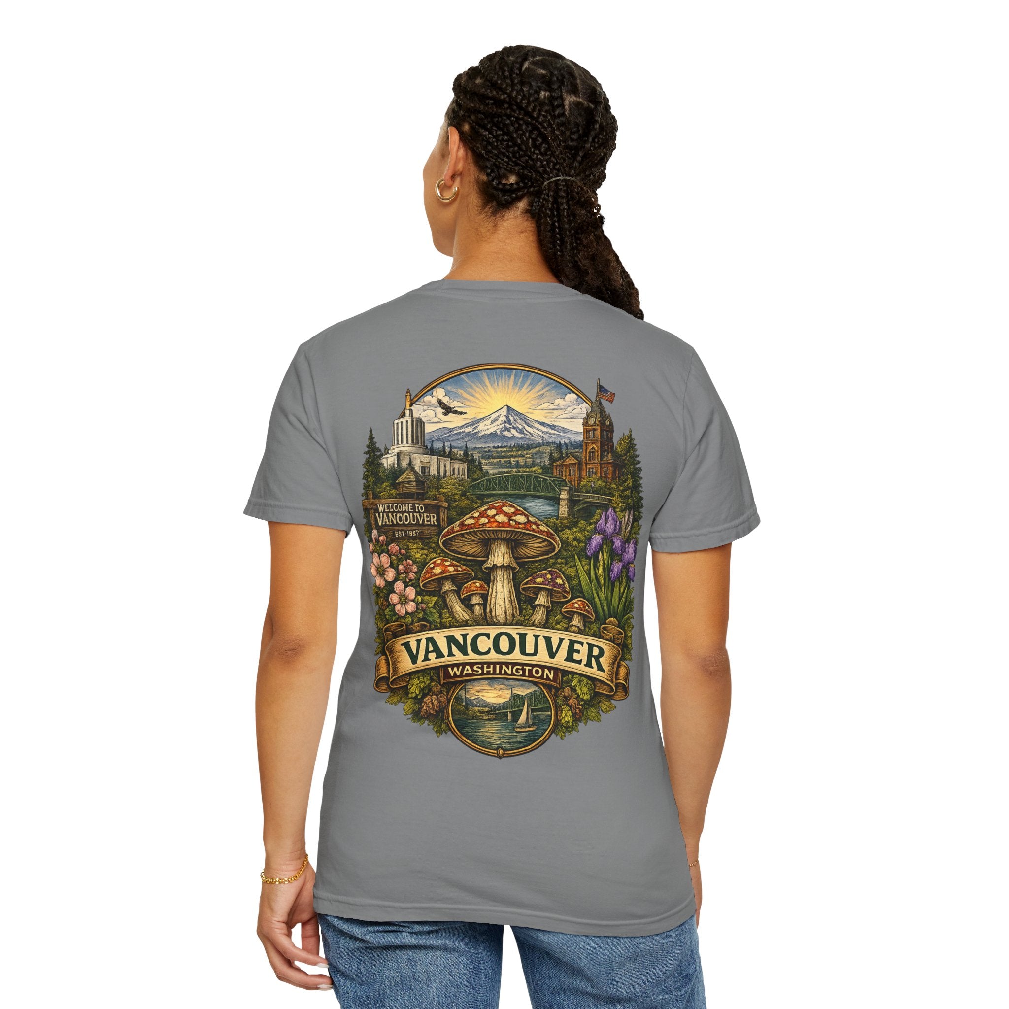 Lake Oswego Mushroom T-Shirt — Vintage Nature & Psychedelic Fungi Design