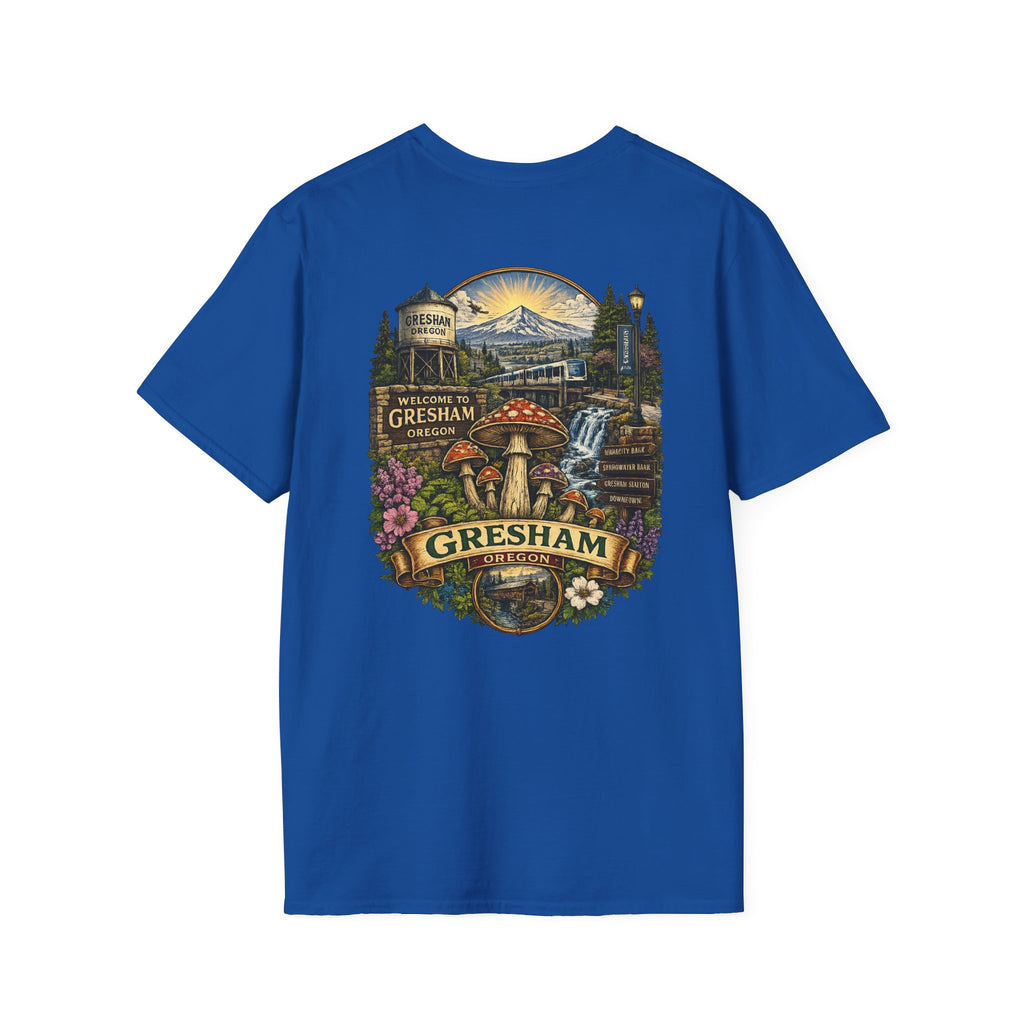 Psychedelic Mushroom Graphic T-Shirt — Red Amanita Illustration