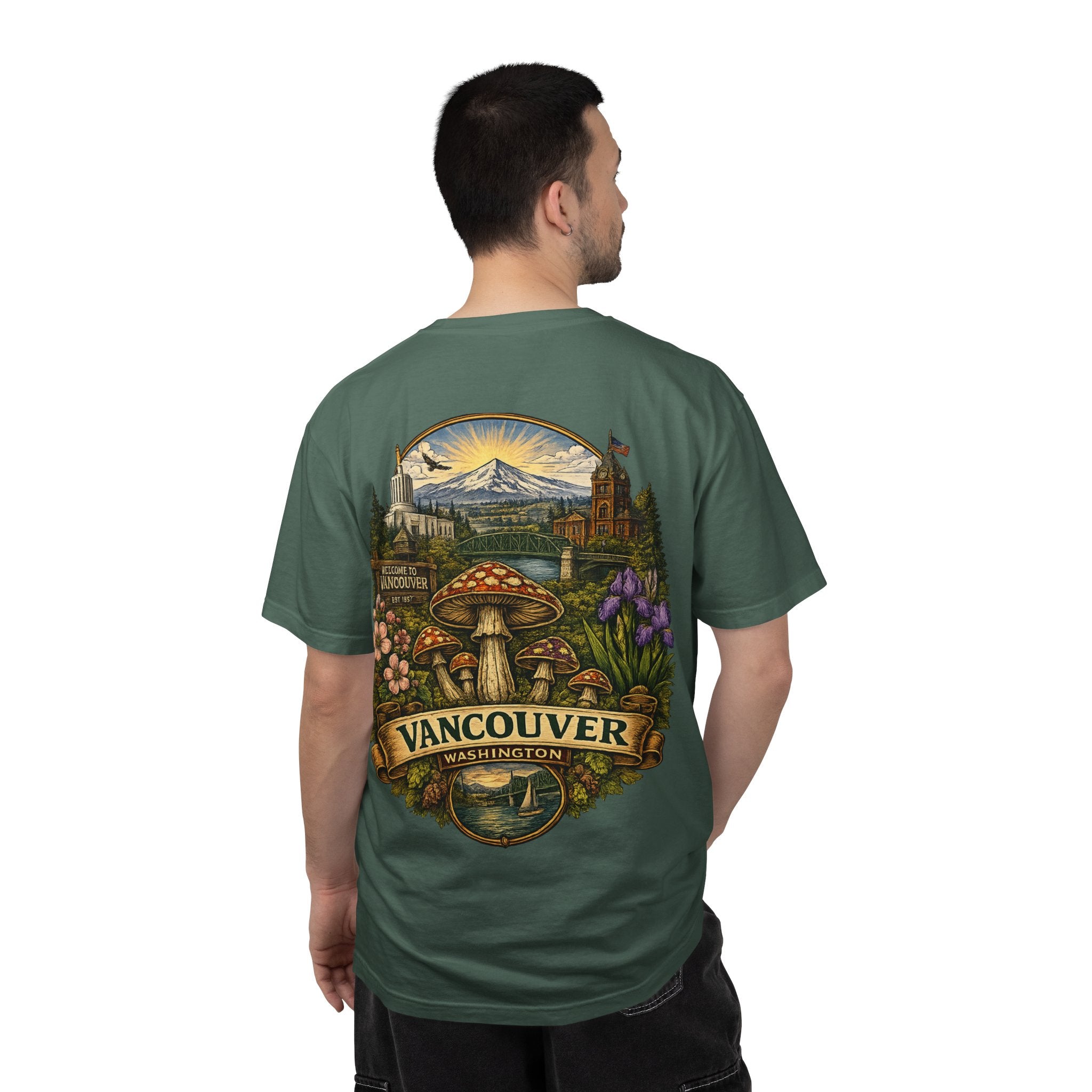 Lake Oswego Mushroom T-Shirt — Vintage Nature & Psychedelic Fungi Design