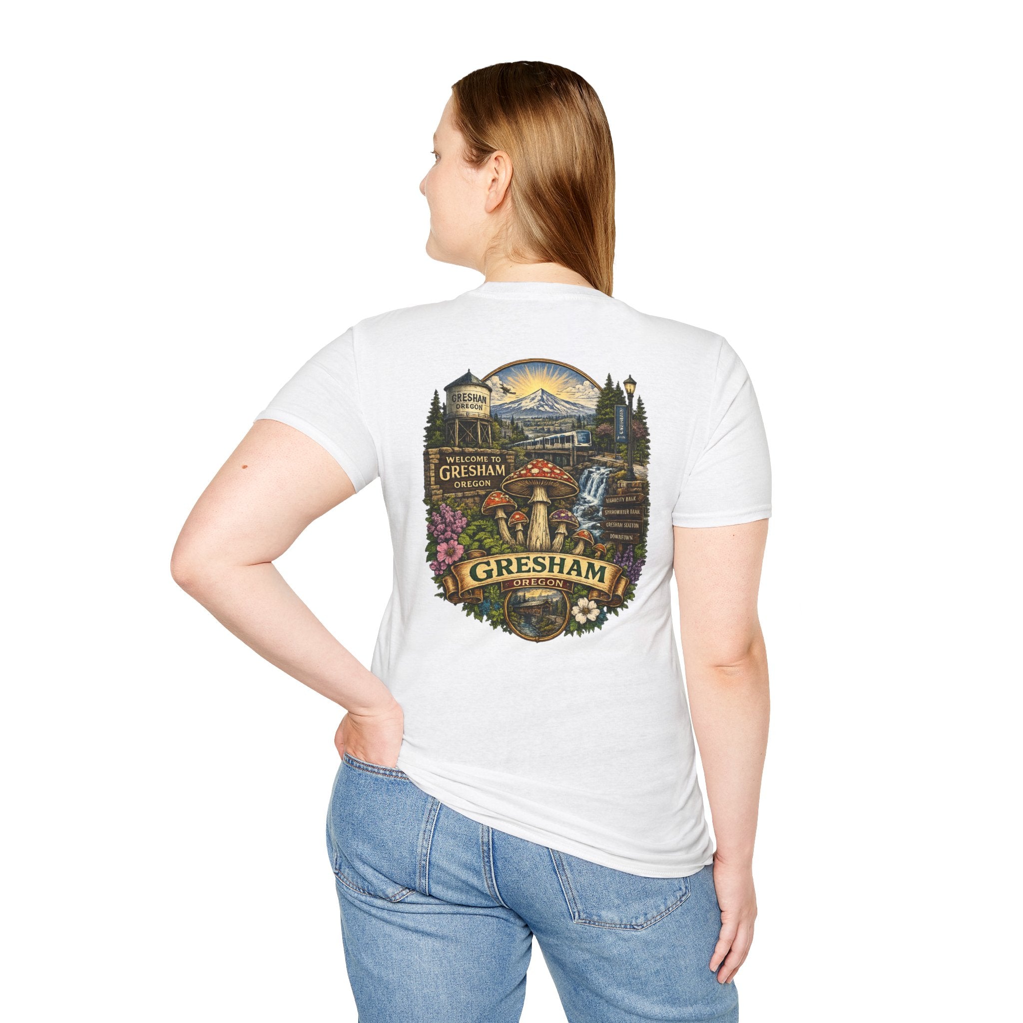 Psychedelic Mushroom Graphic T-Shirt — Red Amanita Illustration