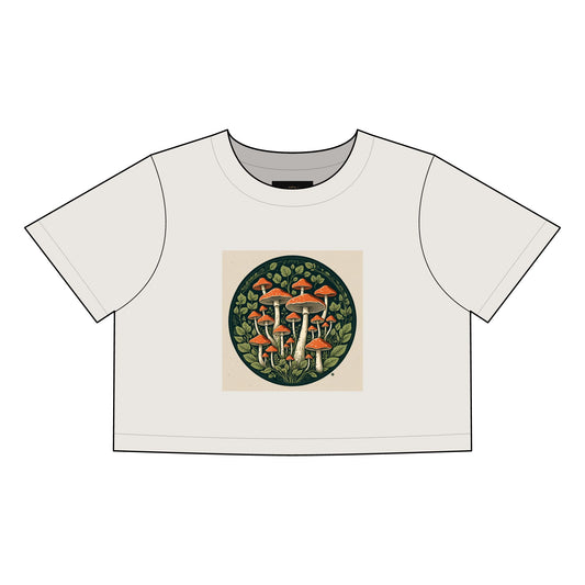 🍄 "Forest Oracle" Heavy Crop Tee – Rooted in Nature, Styled for You Step into the forest's magic with the Forest Oracle heavy crop tee shirt