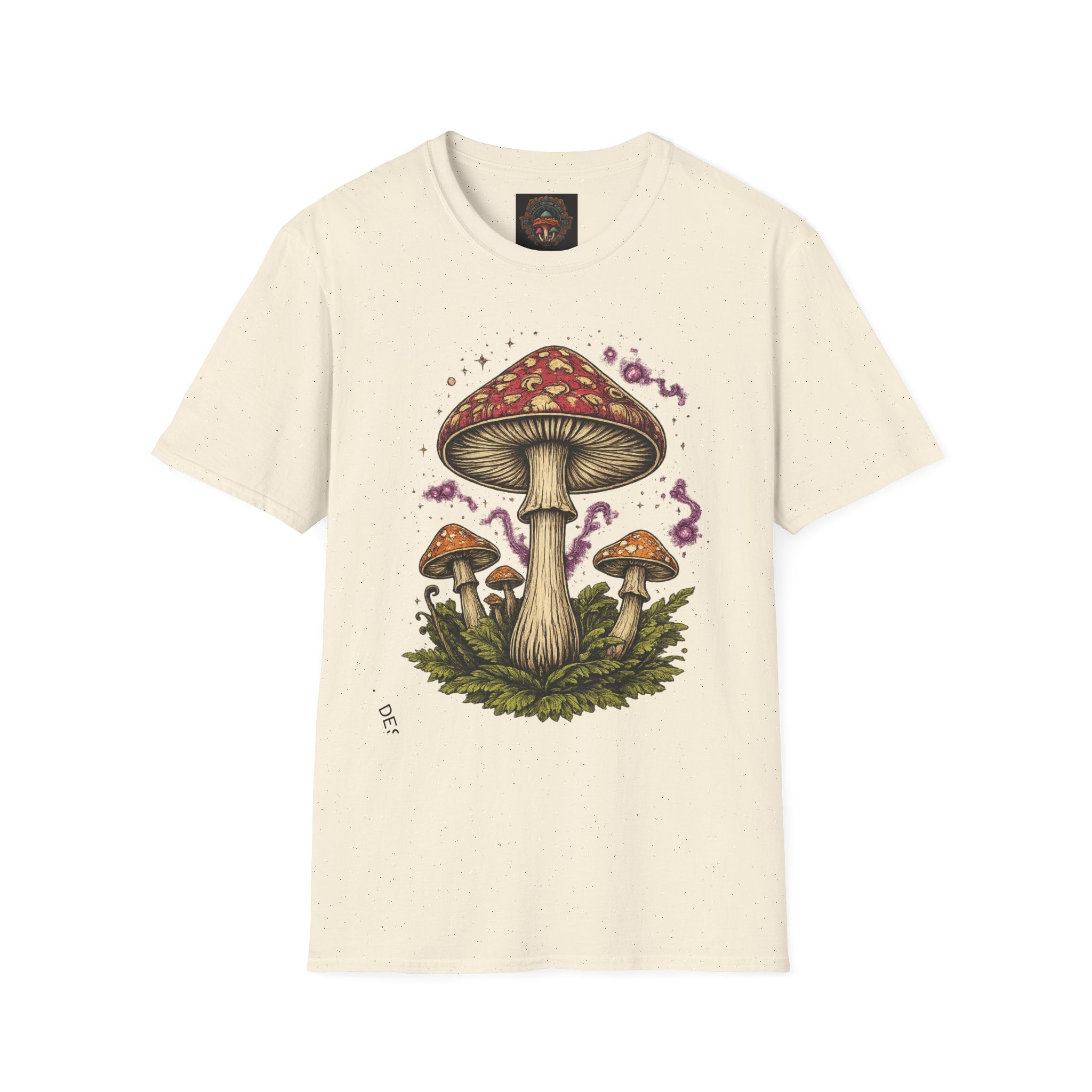 City: Vancouver Mushroom Illustration T-Shirt – Vintage Red Toadstool Graphic