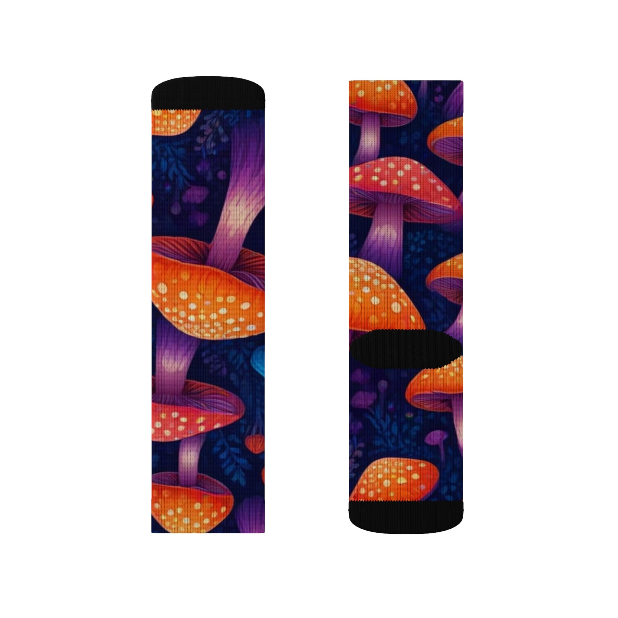 Socks: Colorful Mushroom Pattern Socks, Unique Gift for Fungi Lovers, Fun Fashion Socks, Cozy Home Accessories, Quirky Sock Gift