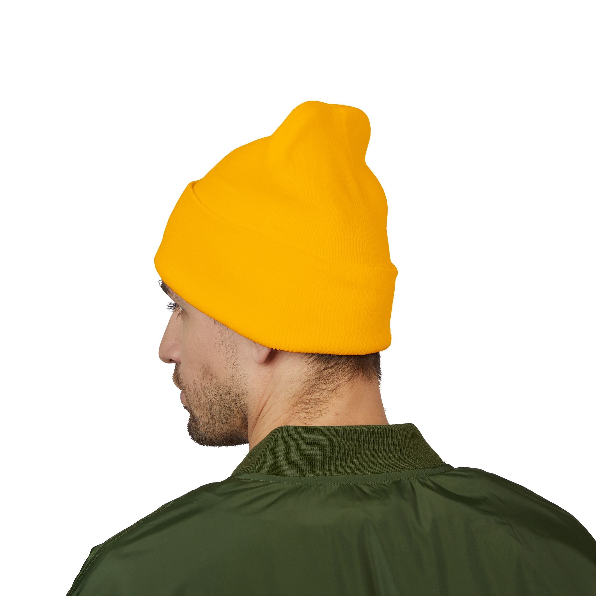 Beanie: Embroidered Colorful Mushroom Beanie — Cute Cuffed Knit Hat