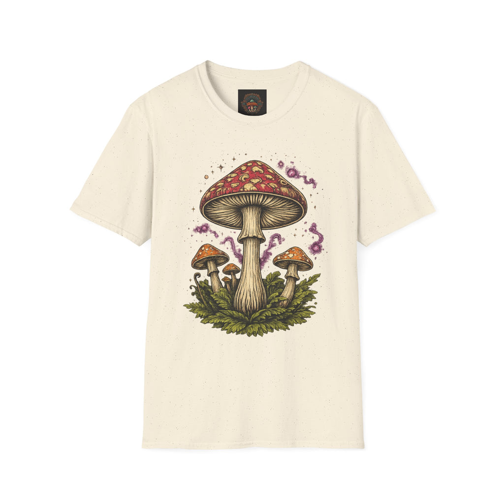 Psychedelic Mushroom Graphic T-Shirt — Red Amanita Illustration