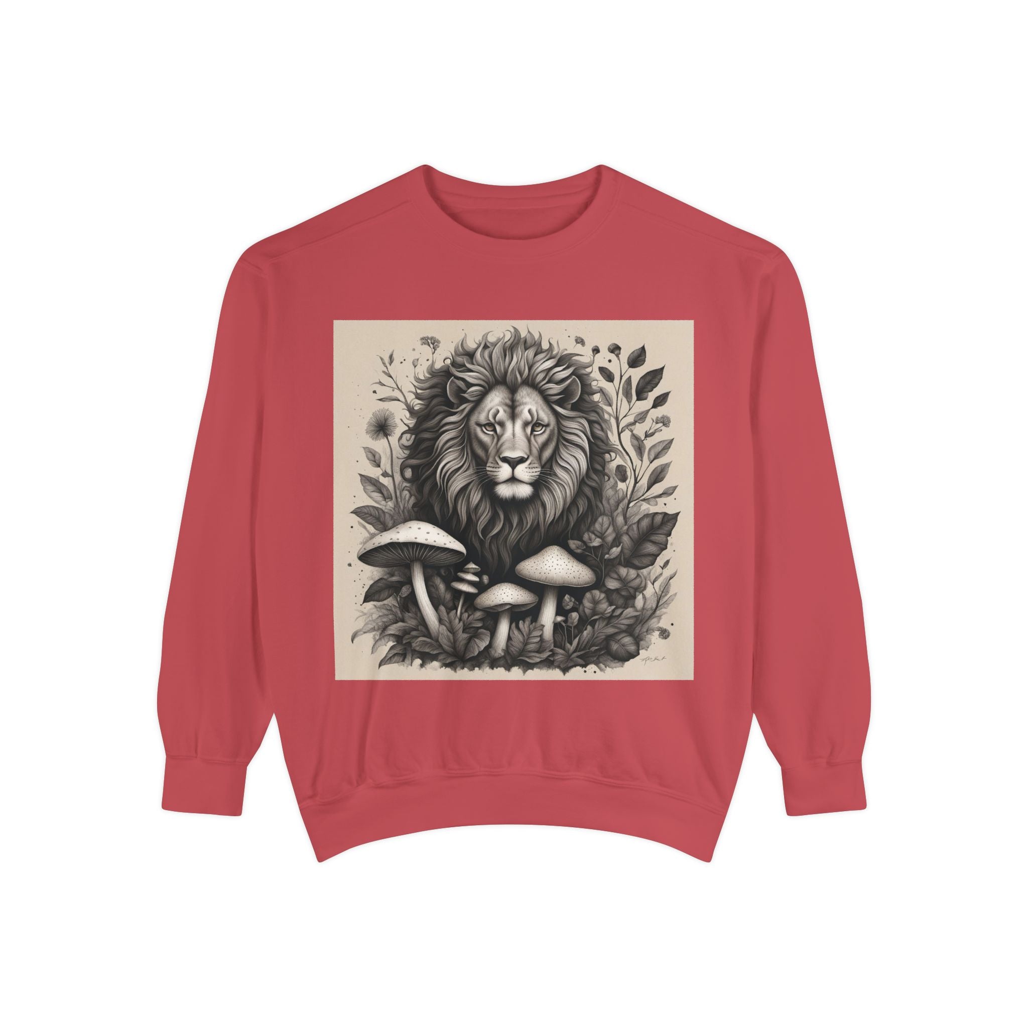 🦁 Lionheart & Shrooms Sweatshirt – Wear the Wild Within 🍄