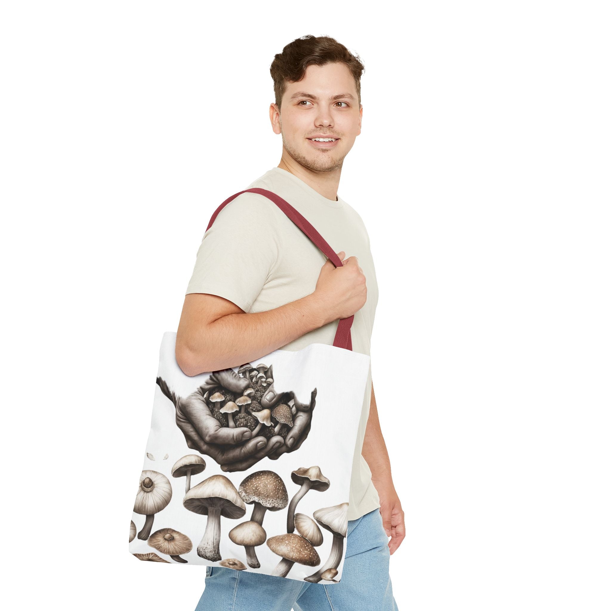 👐 “Harvested by Hand” Mushroom Tote – Carry Nature’s Story 🍄
