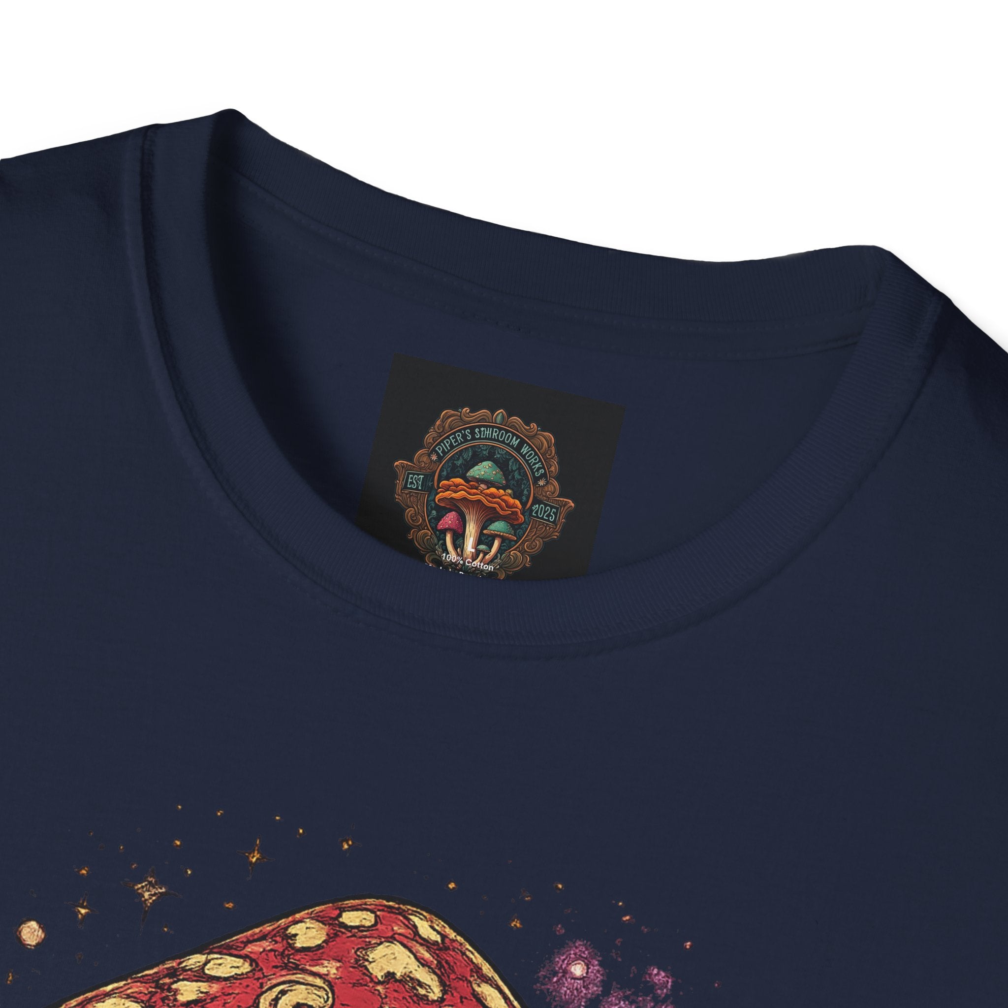 Psychedelic Mushroom Graphic T-Shirt — Red Amanita Illustration