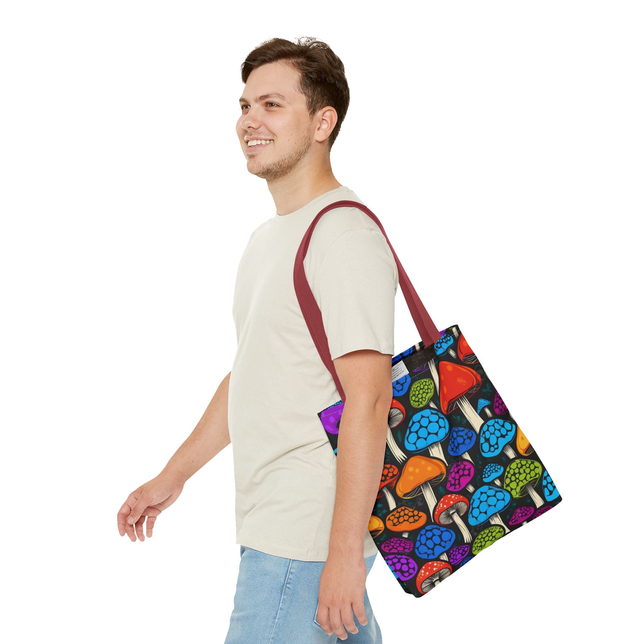 🌈 Color Pop Mushroom Tote – Carry Bold, Live Bright 🍄👜