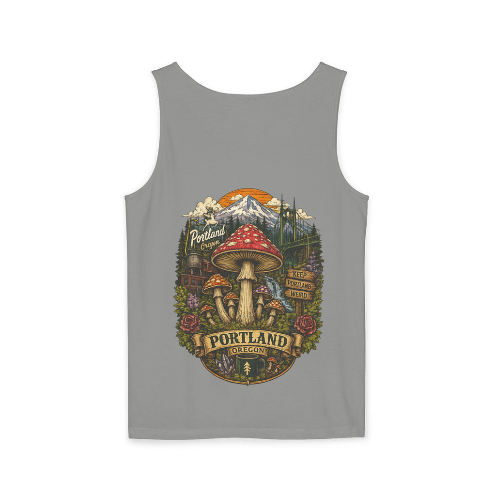 Mushroom Graphic Tank Top — Colorful Psychedelic Fungi Design
