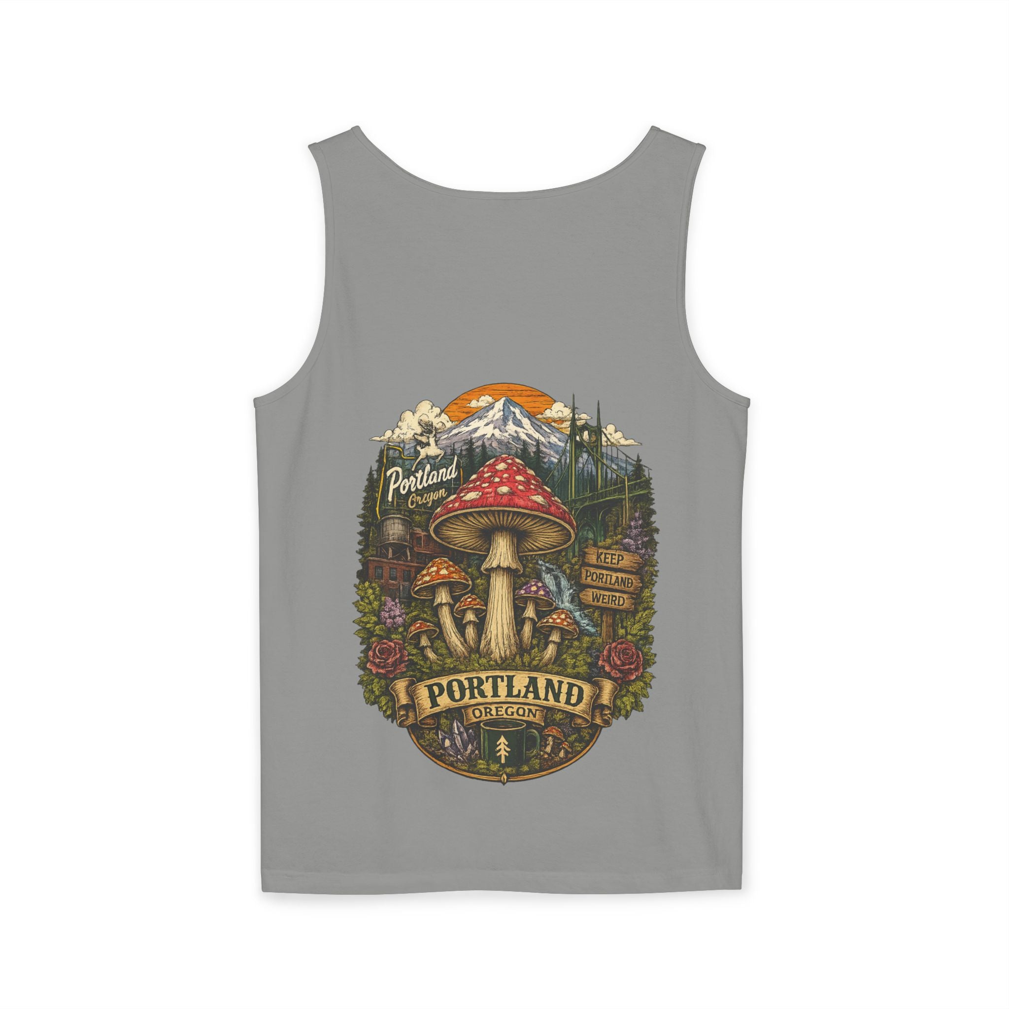 Mushroom Graphic Tank Top — Colorful Psychedelic Fungi Design