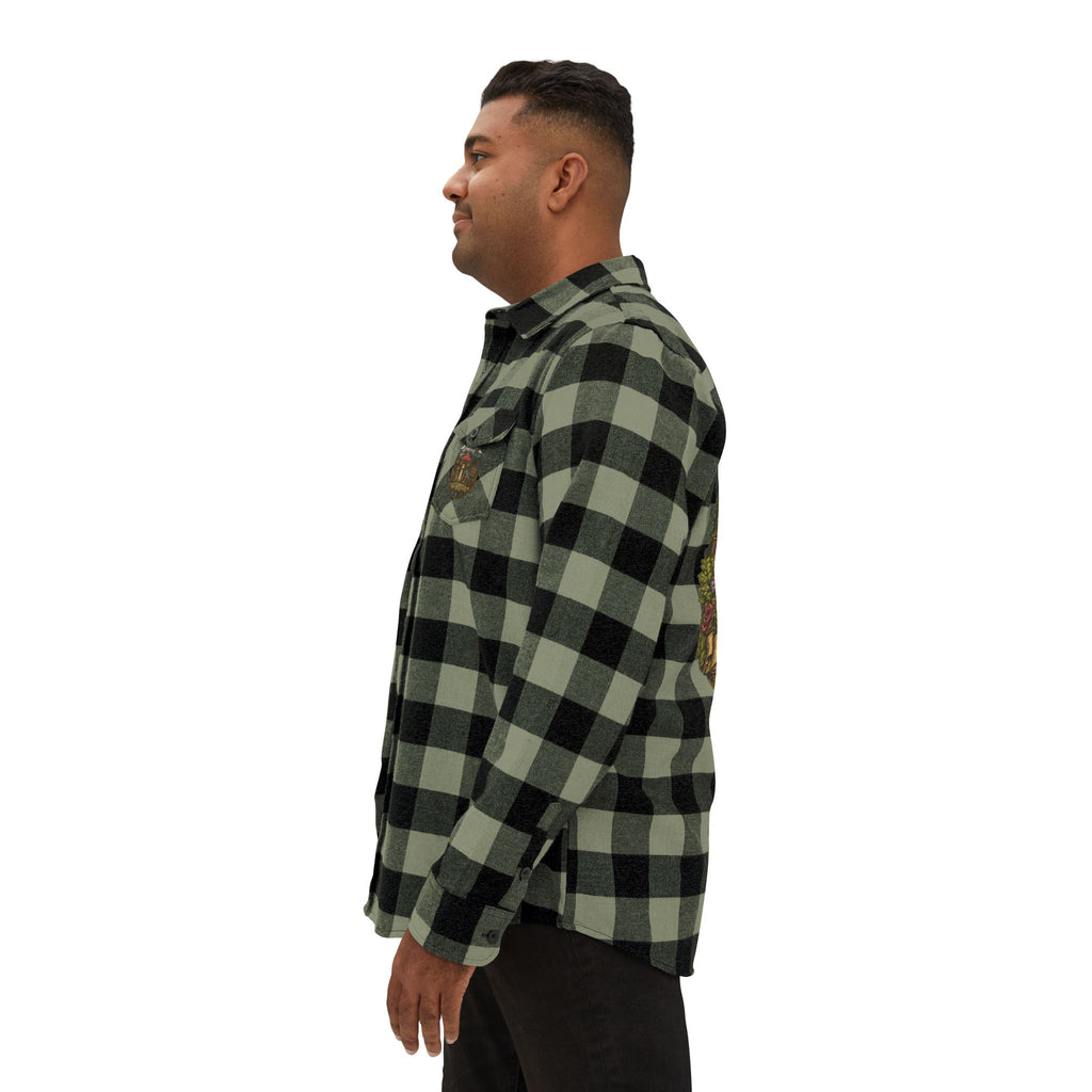Portland Mushroom Flannel Shirt — Vintage Forest Plaid Button-Up