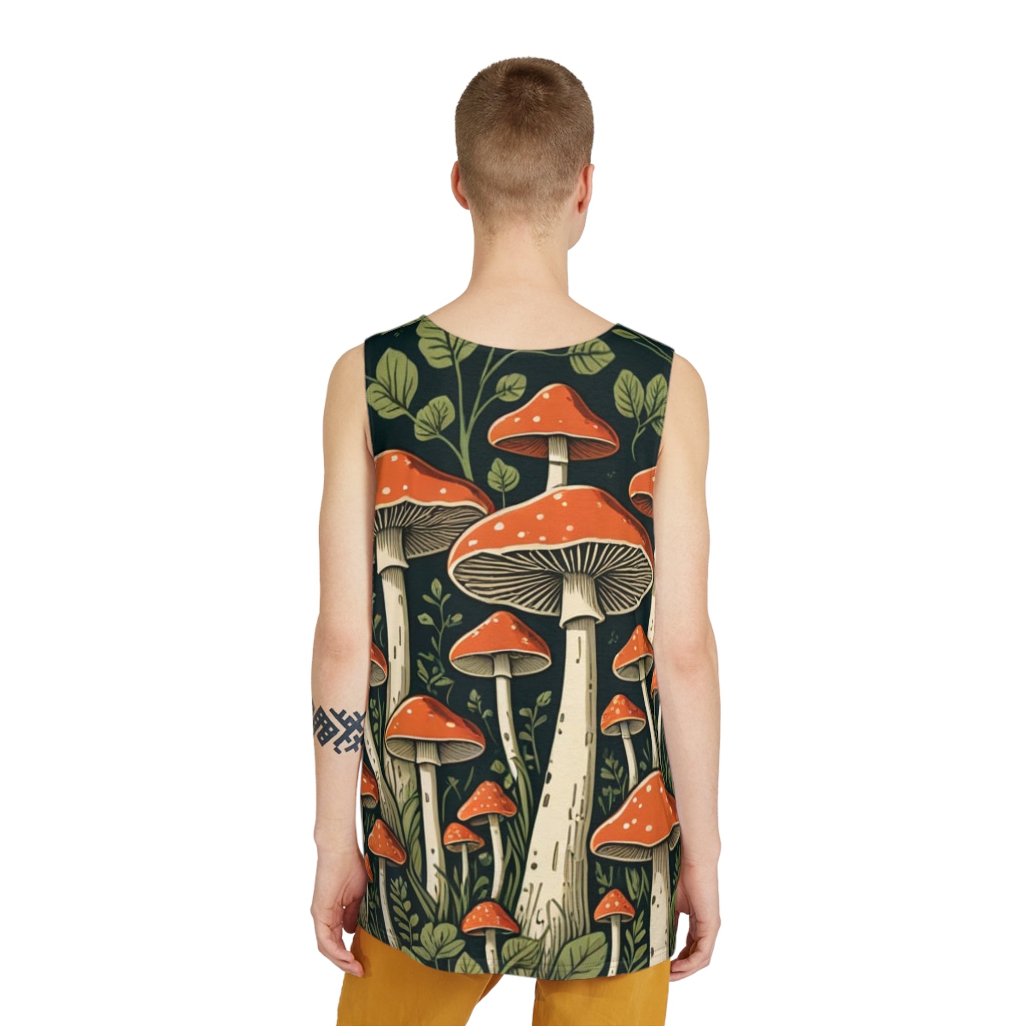 🍄 “Forest Flex” All-Over Mushroom Tank 🌿