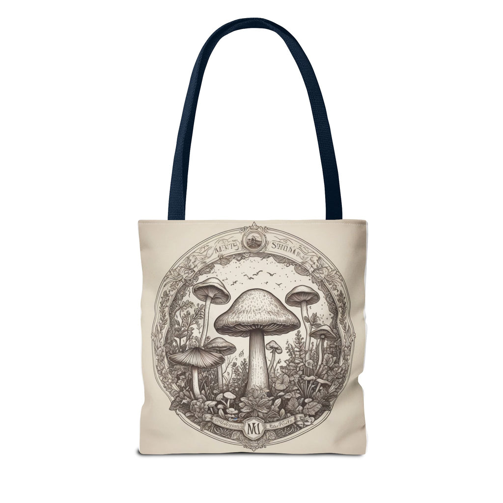 👜 Mystic Shroom Circle Tote Bag – Where Art Nouveau Meets Nature 🍄