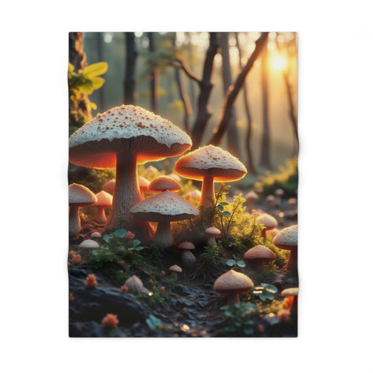 🍄🍼 “Golden Forest Mushrooms” Baby Blanket 🌿✨